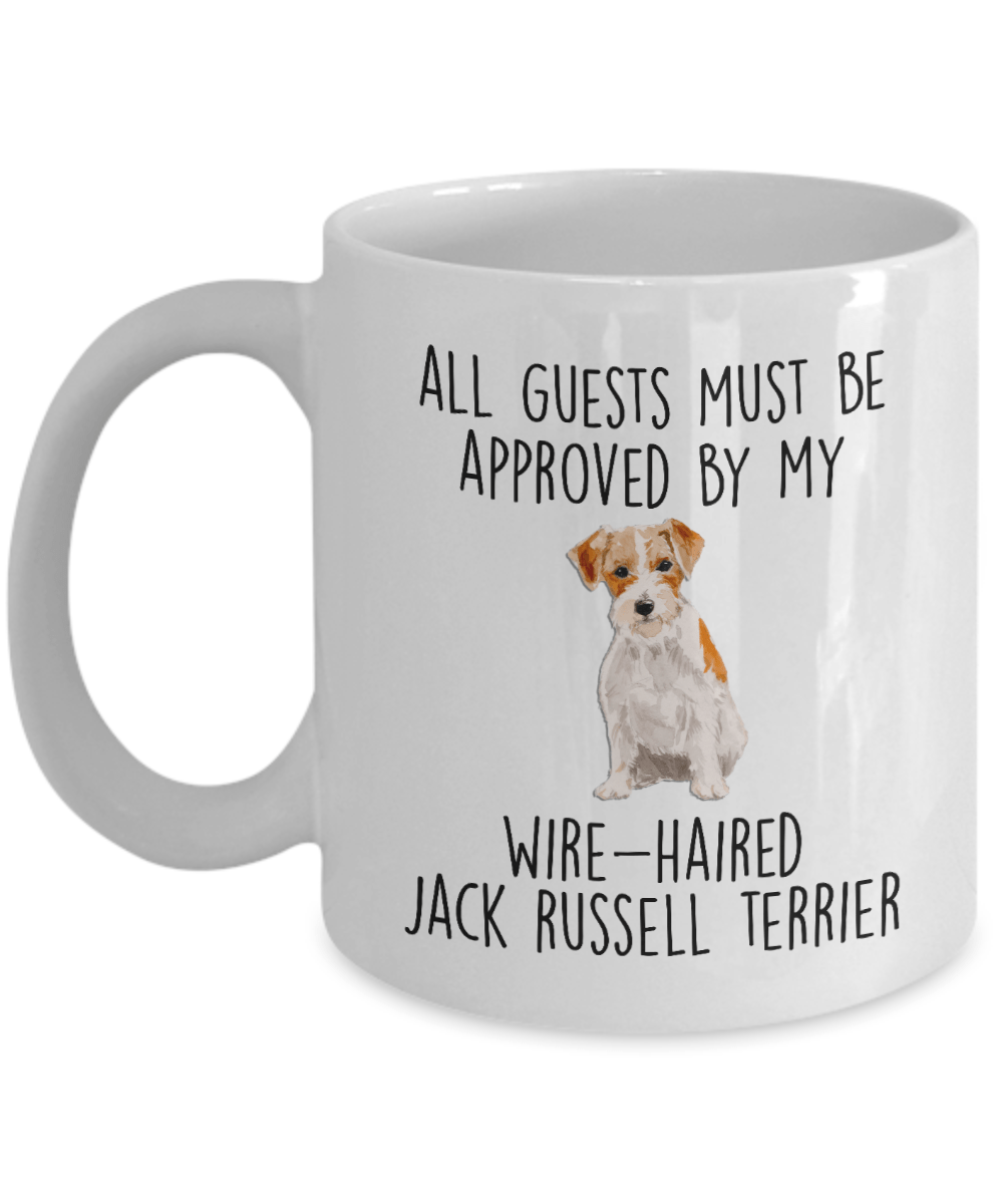 Funny Wire-haired Jack Russell Terrier Dog Custom Ceramic Coffee Mug - Guests must be approved