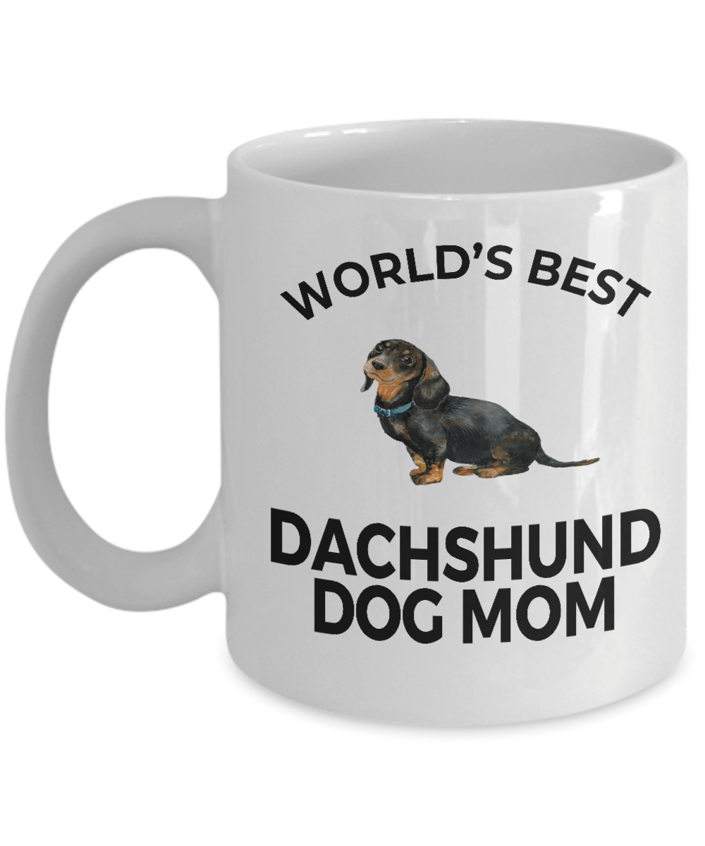 Dachshund Dog Lover Gift World's Best Mom Birthday Mother's Day Present White Ceramic Coffee Tea Mug