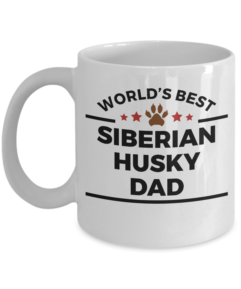 Siberian Husky Dog Lover Owner Gift World's Best Dad Birthday Father's Day Coffee Mug