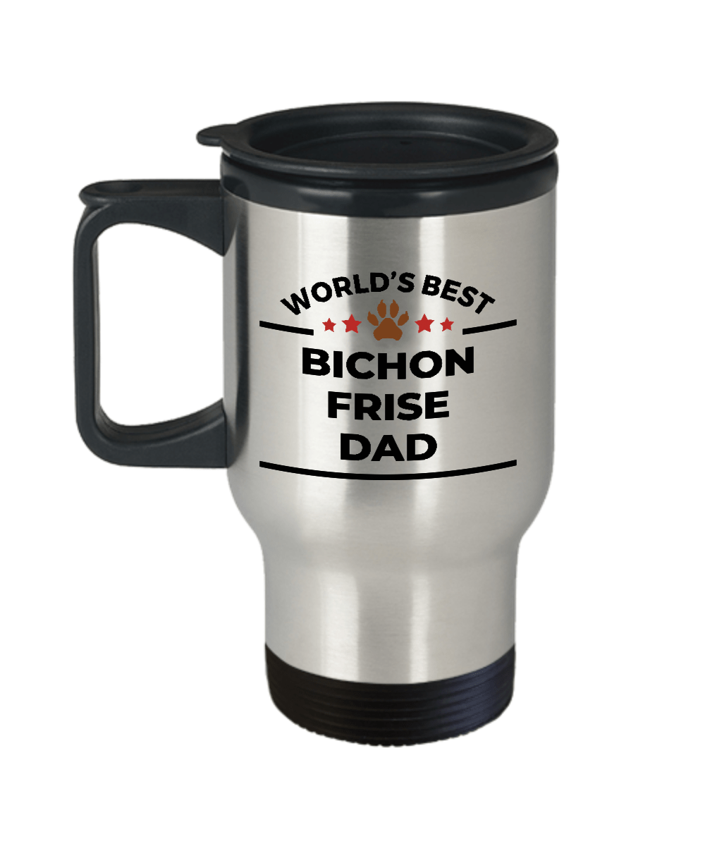 Bichon Frise Dog Dad Travel Coffee Mug