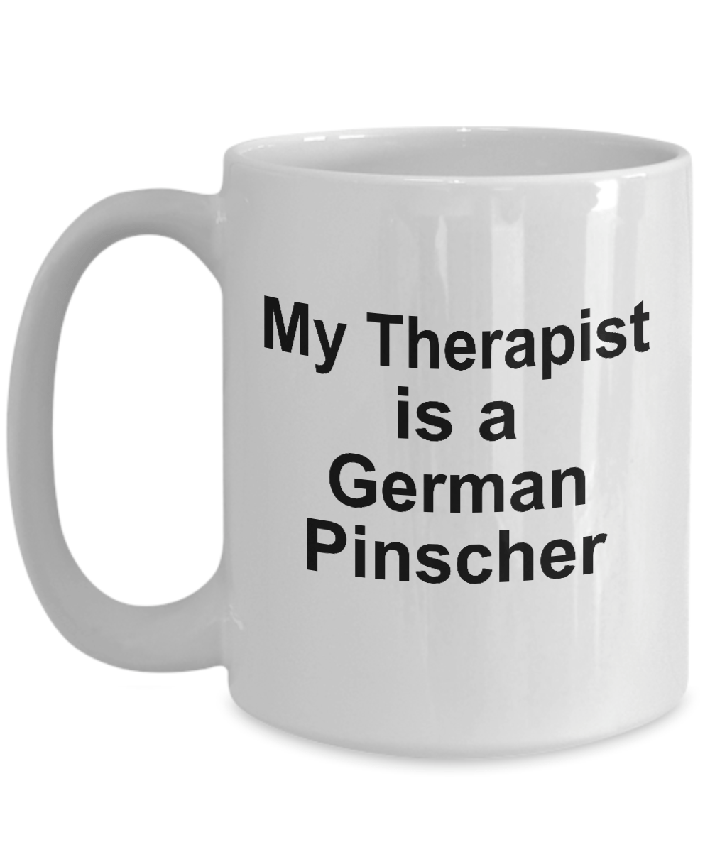 German Pinscher Dog Owner Lover Funny Gift Therapist White Ceramic Coffee Mug