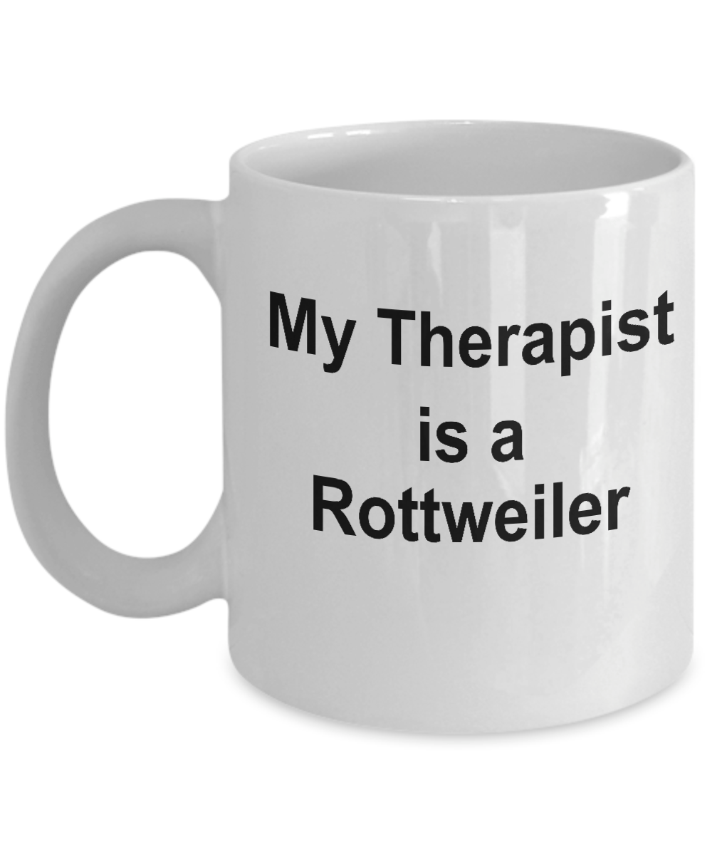 Rottweiler Dog Owner Lover Funny Gift Therapist White Ceramic Coffee Mug