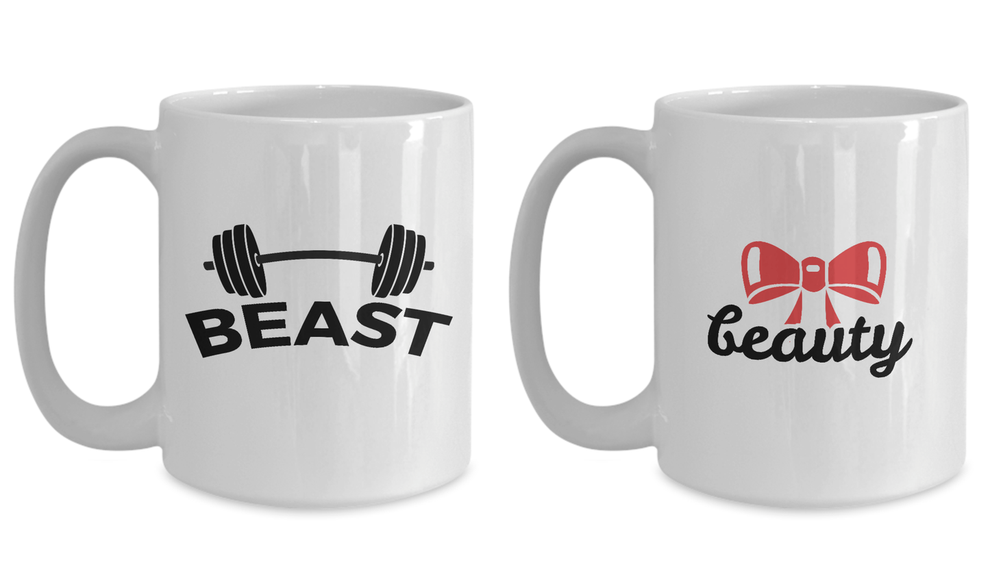 The Beauty and Beast Coffee Cup Set of 2 - Couples
