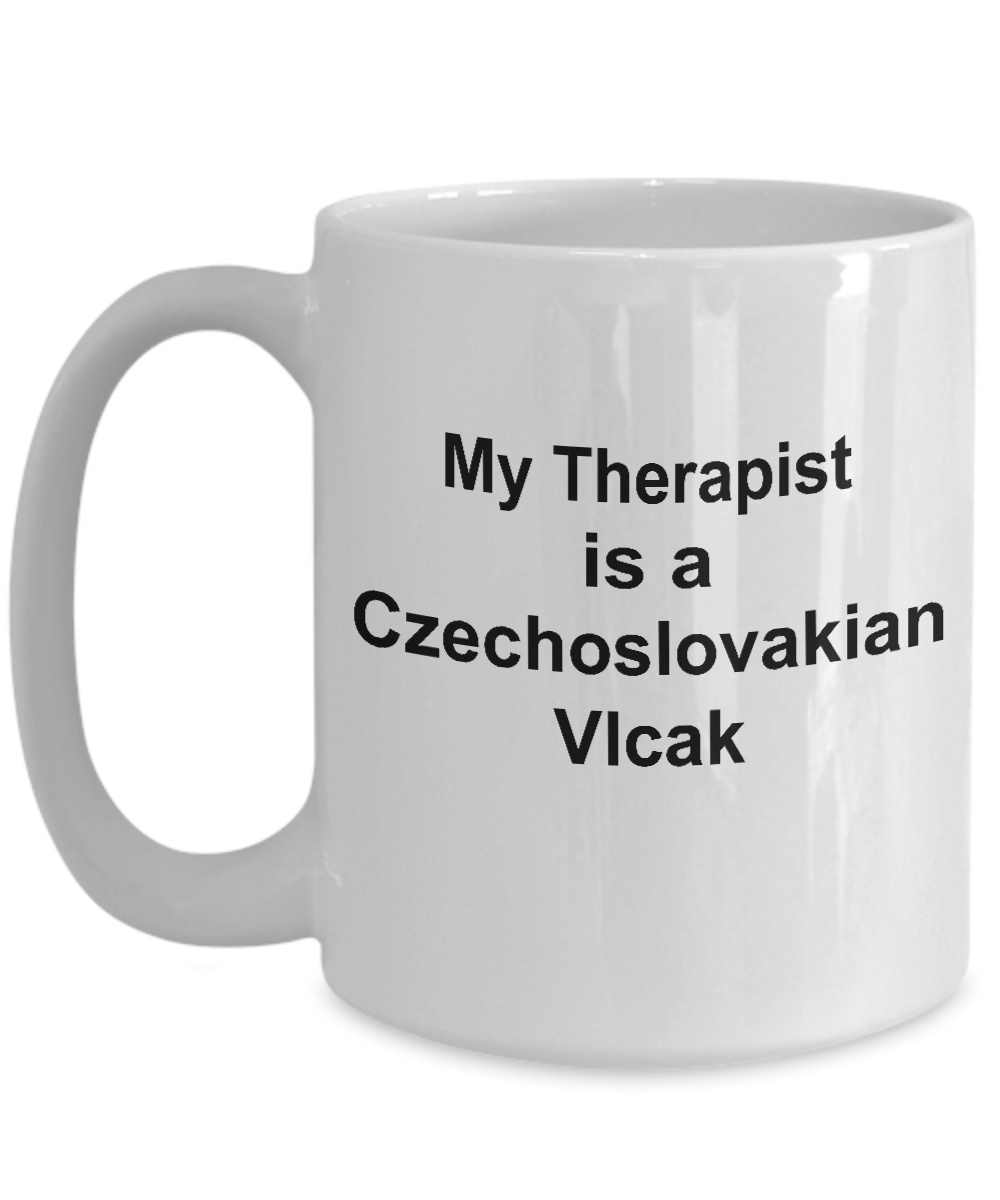 Czechoslovakian Vlcak Dog Owner Lover Funny Gift Therapist White Ceramic Coffee Mug