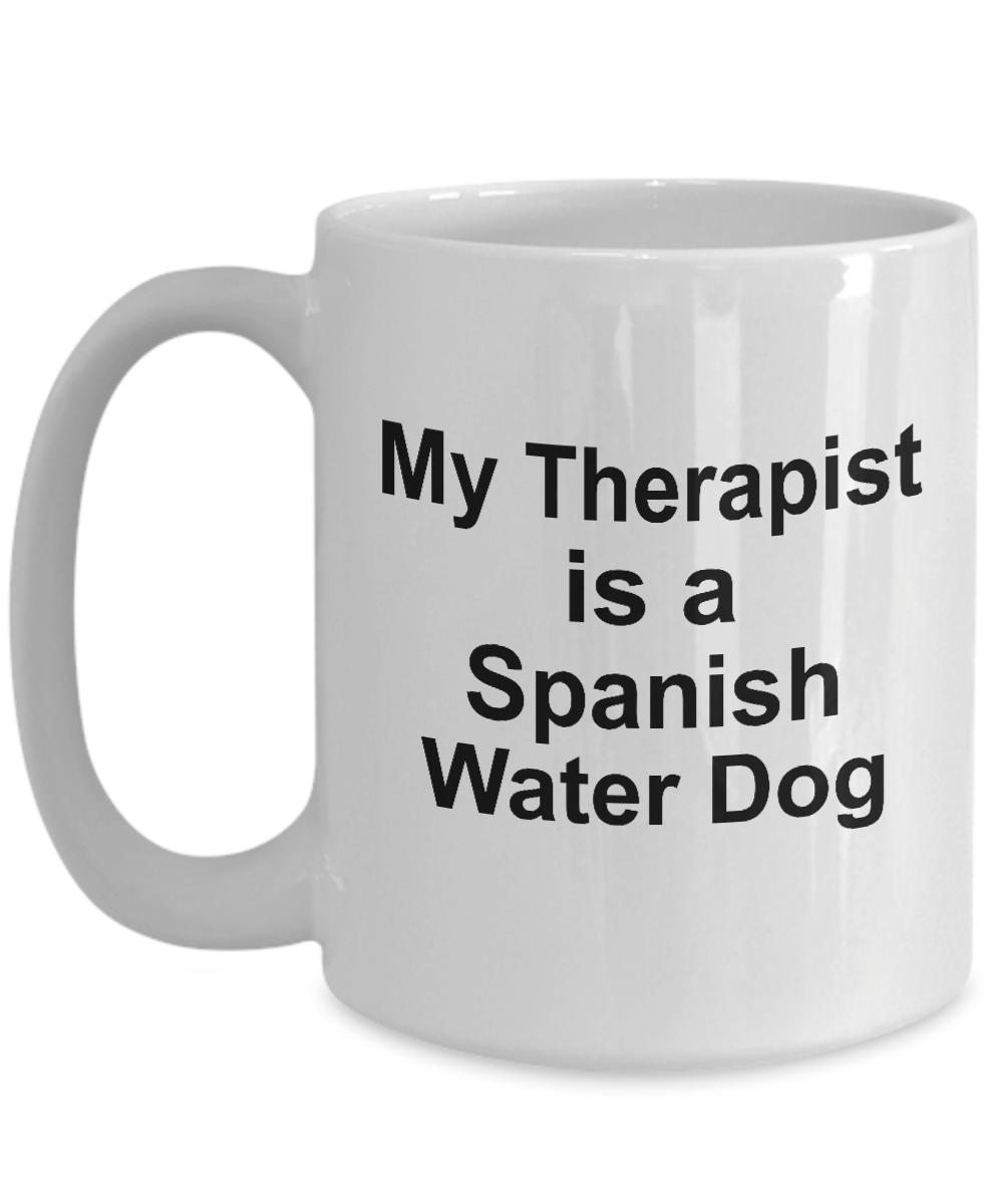 Spanish Water Dog Owner Lover Funny Gift Therapist White Ceramic Coffee Mug
