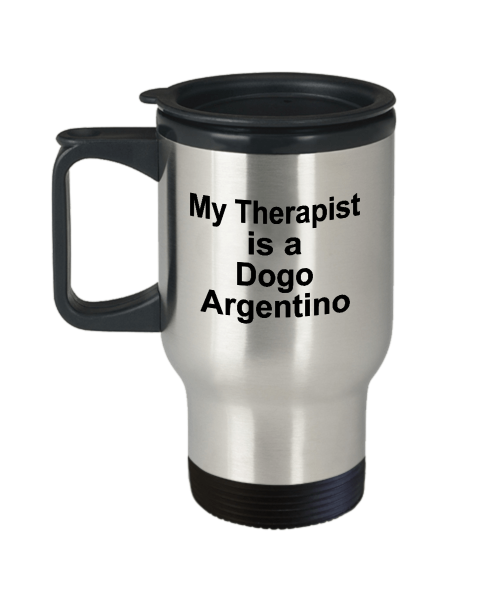 Dogo Argentino Dog Owner Lover Funny Gift Therapist Stainless Steel Insulated Travel Coffee Mug