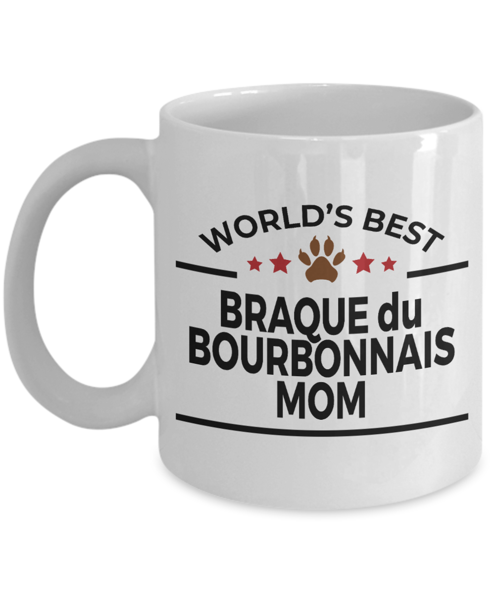 Braque du Bourbonnais Dog Lover Gift World's Best Mom Birthday Mother's Day White Ceramic Coffee Mug