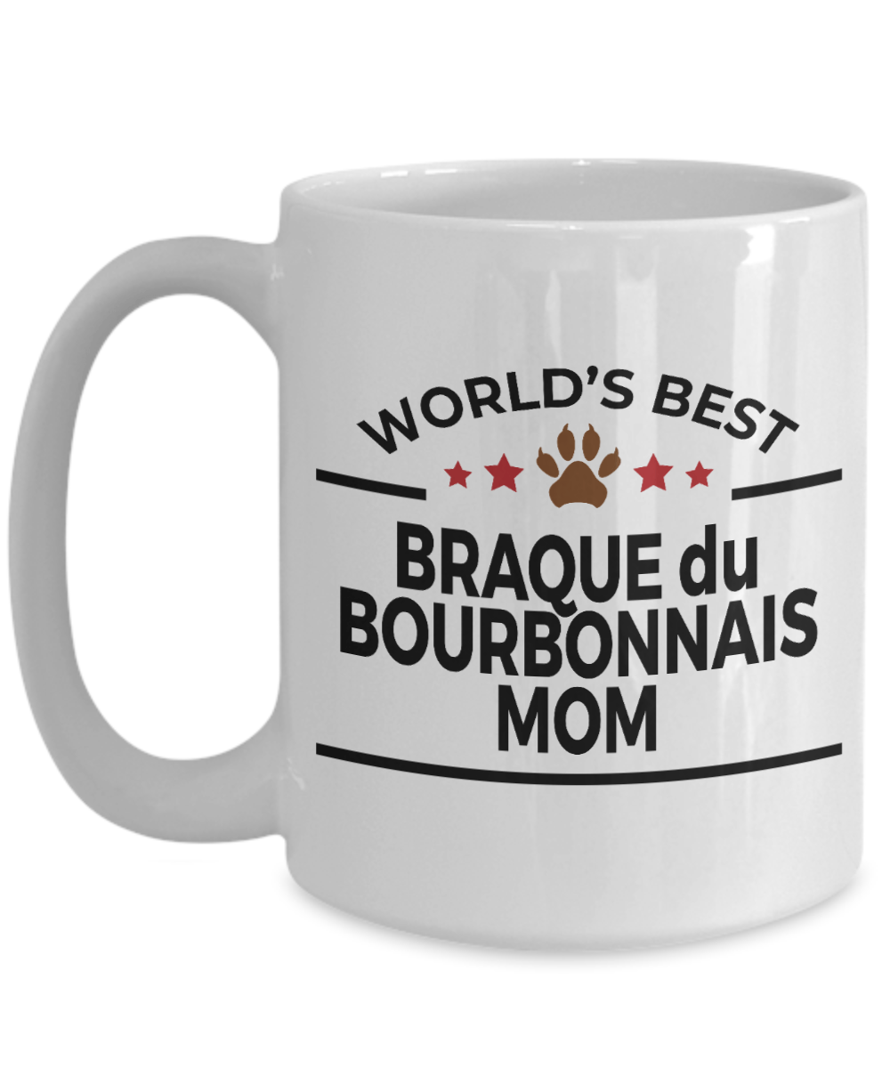 Braque du Bourbonnais Dog Lover Gift World's Best Mom Birthday Mother's Day White Ceramic Coffee Mug