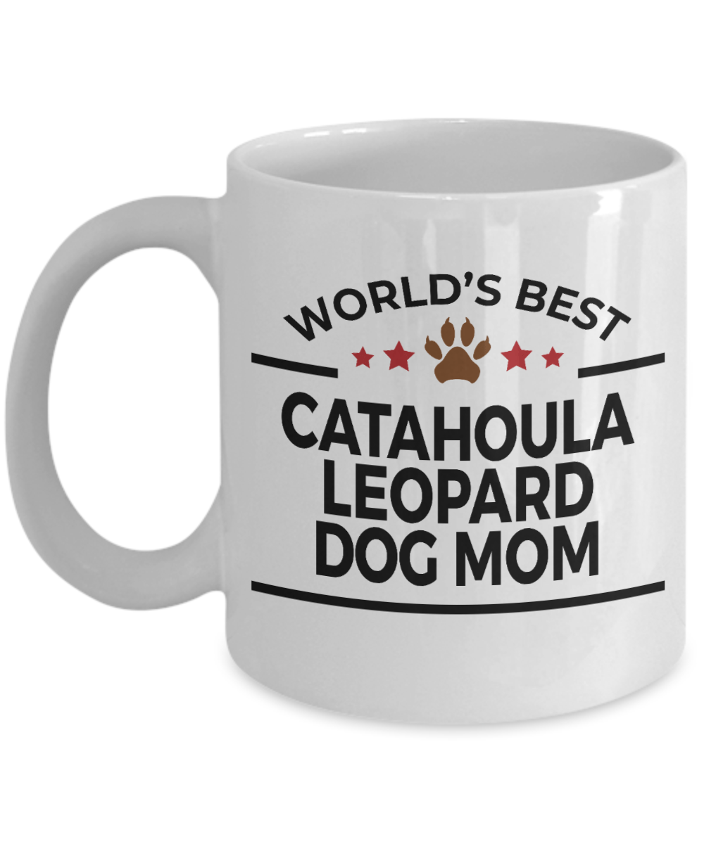 Catahoula Leopard Dog Lover Gift World's Best Mom Birthday Mother's Day White Ceramic Coffee Mug