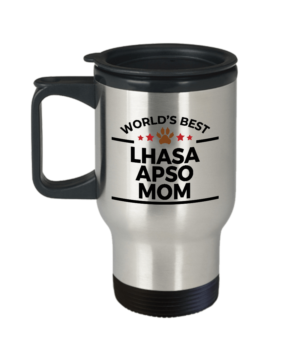 Lhasa Apso Dog Mom Travel Coffee Mug