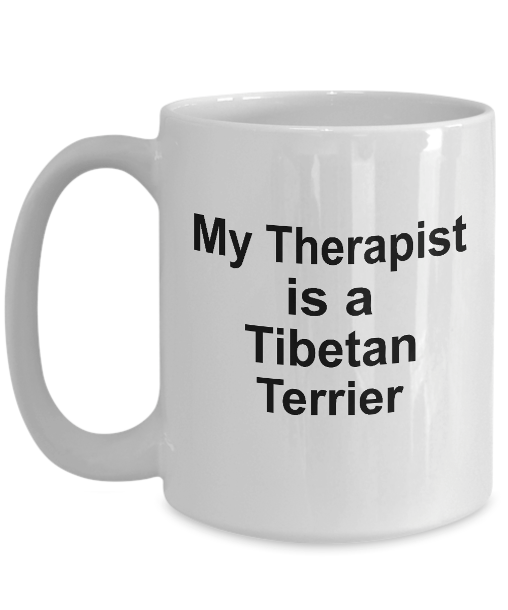 Tibetan Terrier Dog Owner Lover Funny Gift Therapist White Ceramic Coffee Mug