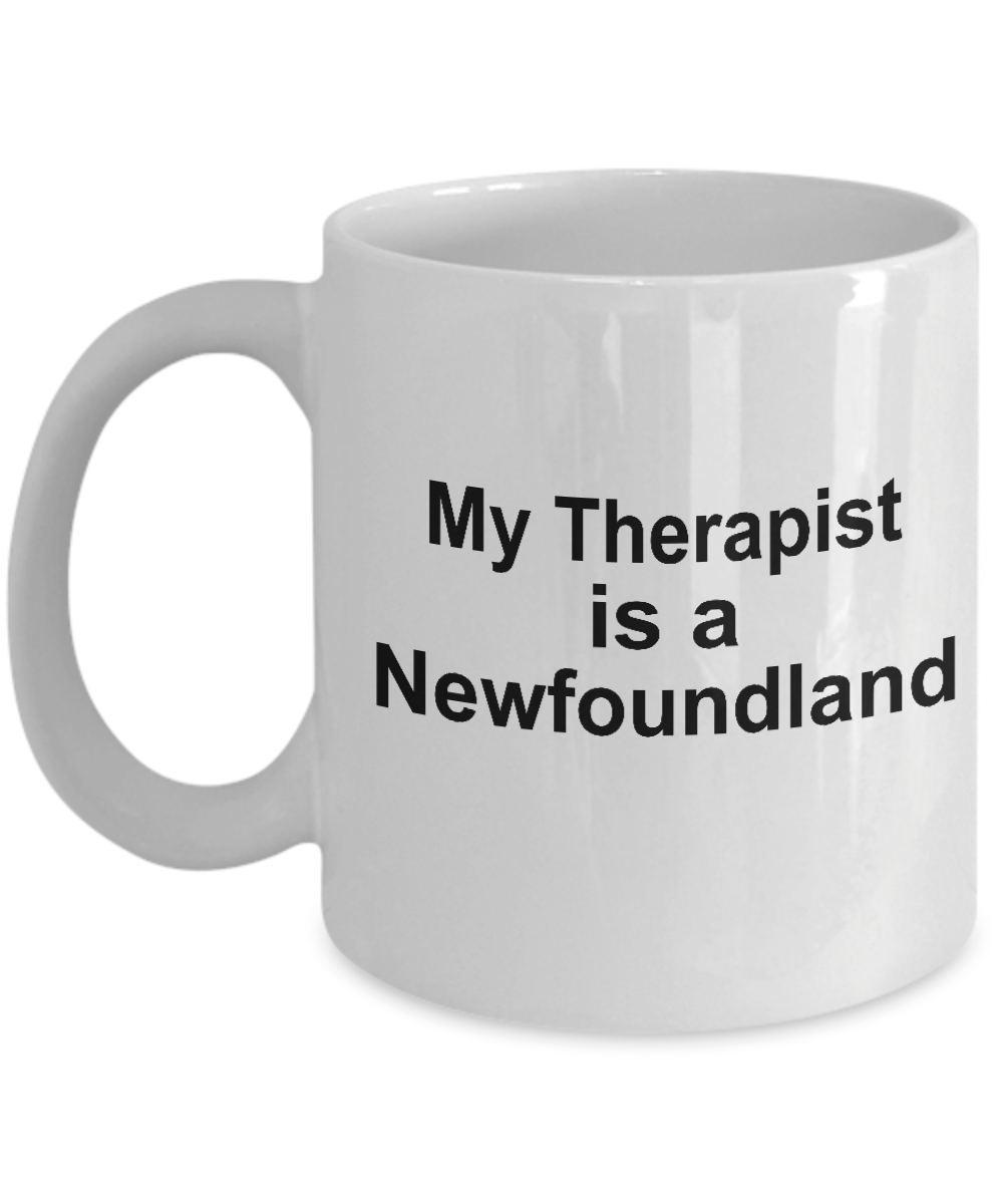 Funny Newfoundland Dog Owner Lover Gift Therapist White Ceramic Coffee Mug
