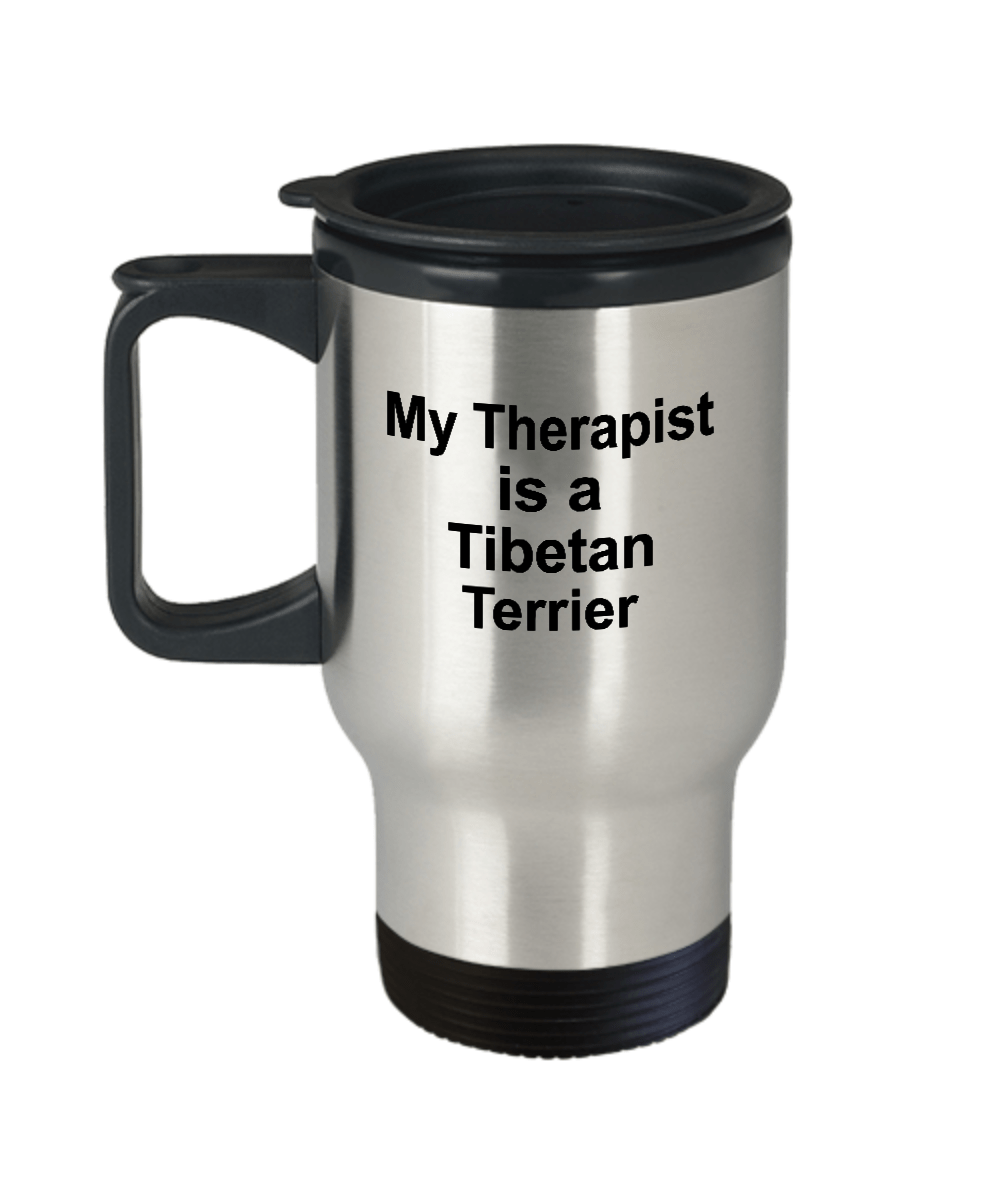 Tibetan Terrier Dog Owner Lover Funny Gift Therapist Stainless Steel Insulated Travel Coffee Mug