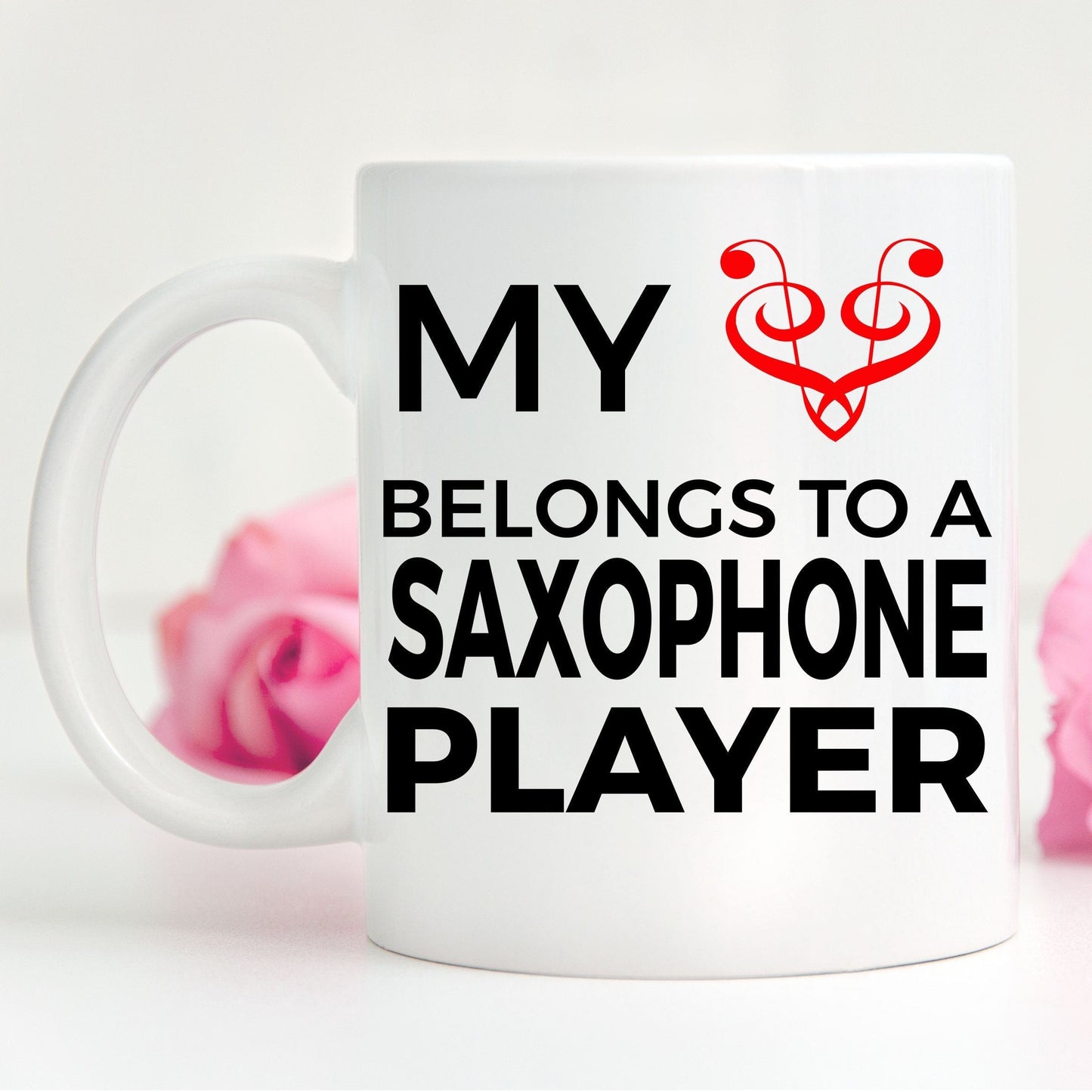 Saxophone Player Mug - My Heart Belongs To A Saxophone Player