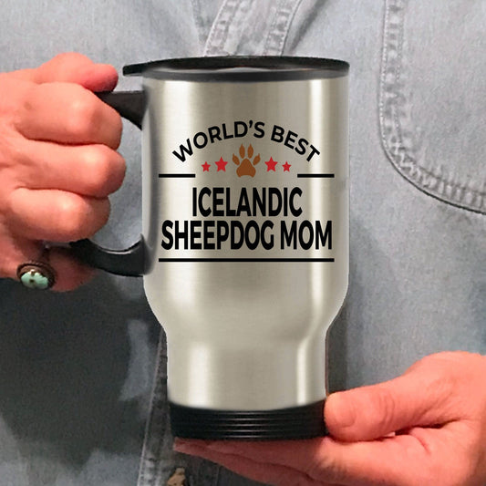 Icelandic Sheepdog Dog Mom Travel Mug