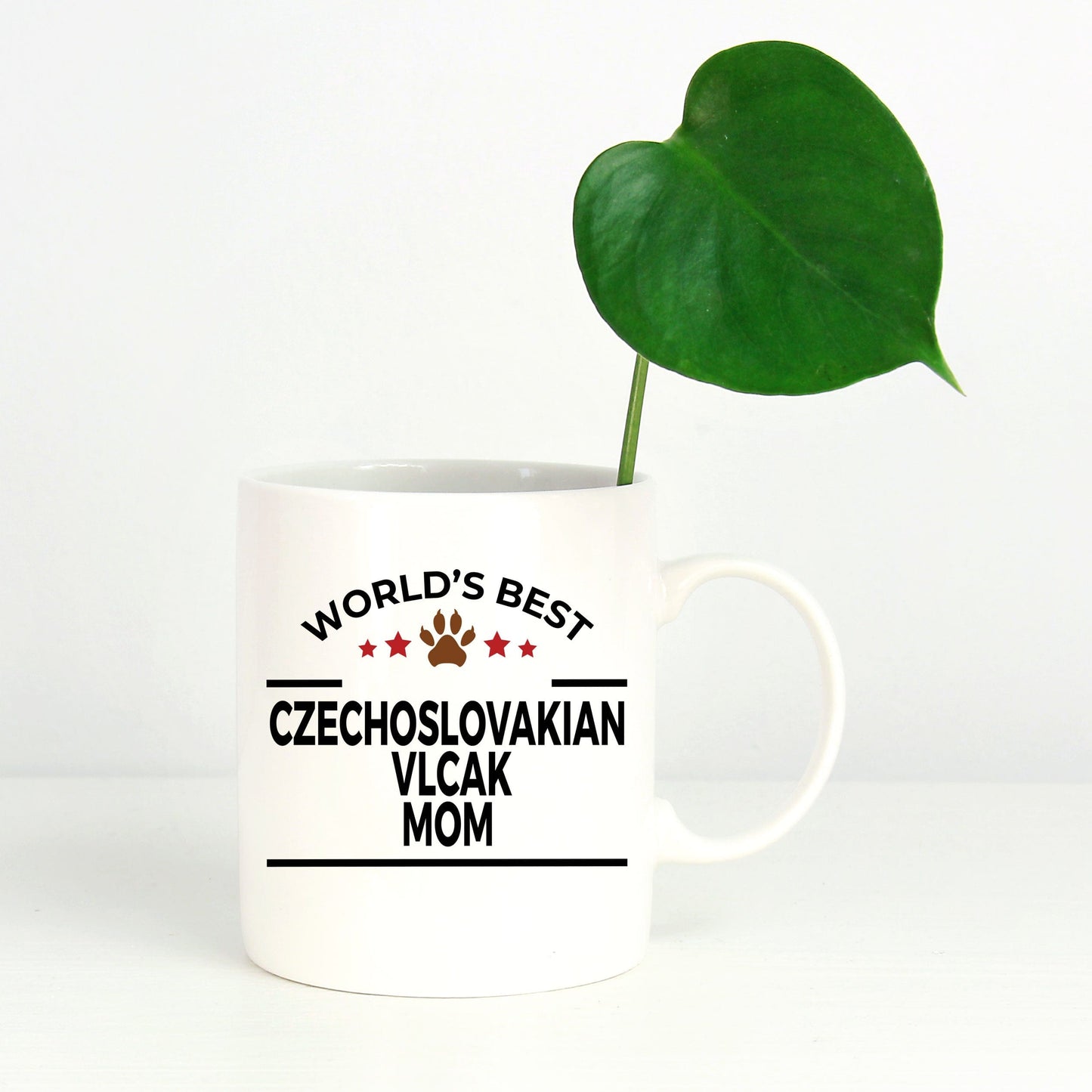 Czechoslovakian Vlcak Dog Lover Gift World's Best Mom Birthday Mother's Day White Ceramic Coffee Mug