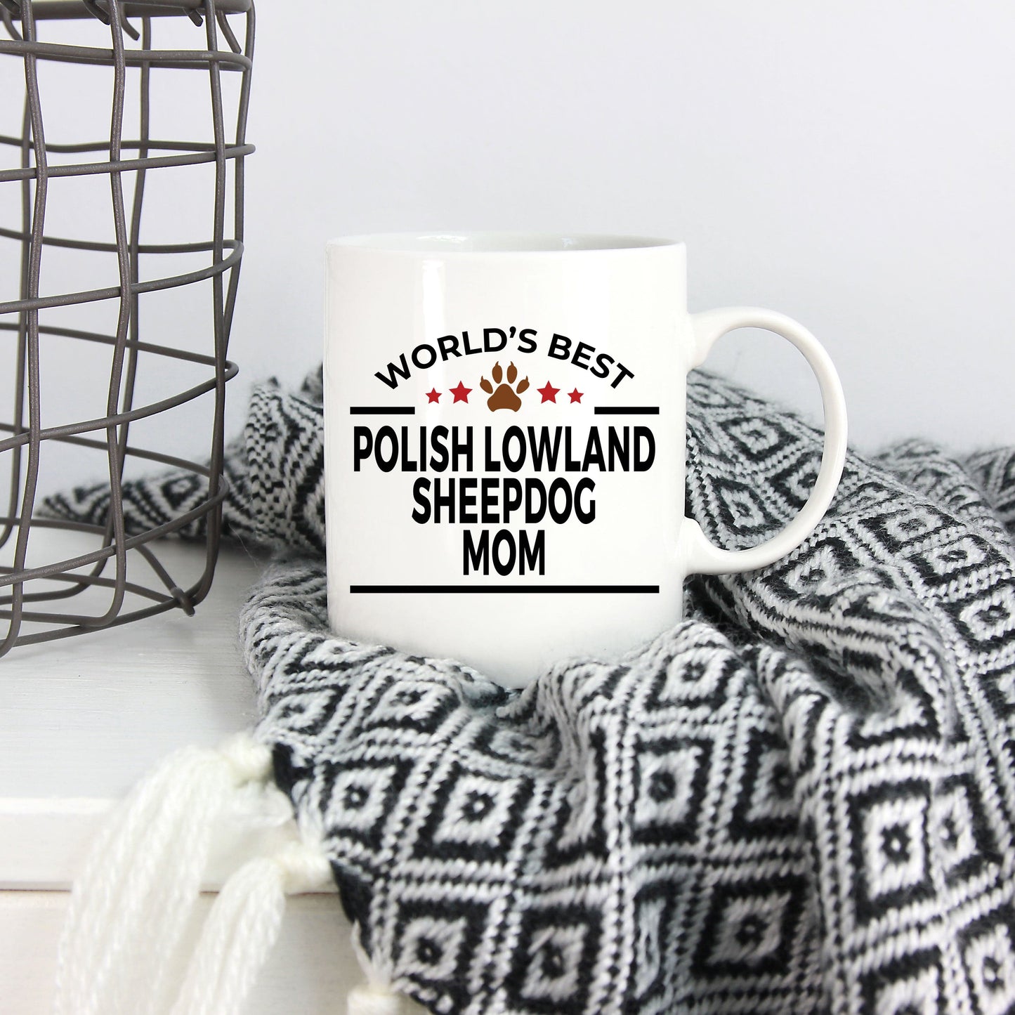 Polish Lowland Sheepdog Dog Mom Coffee Mug