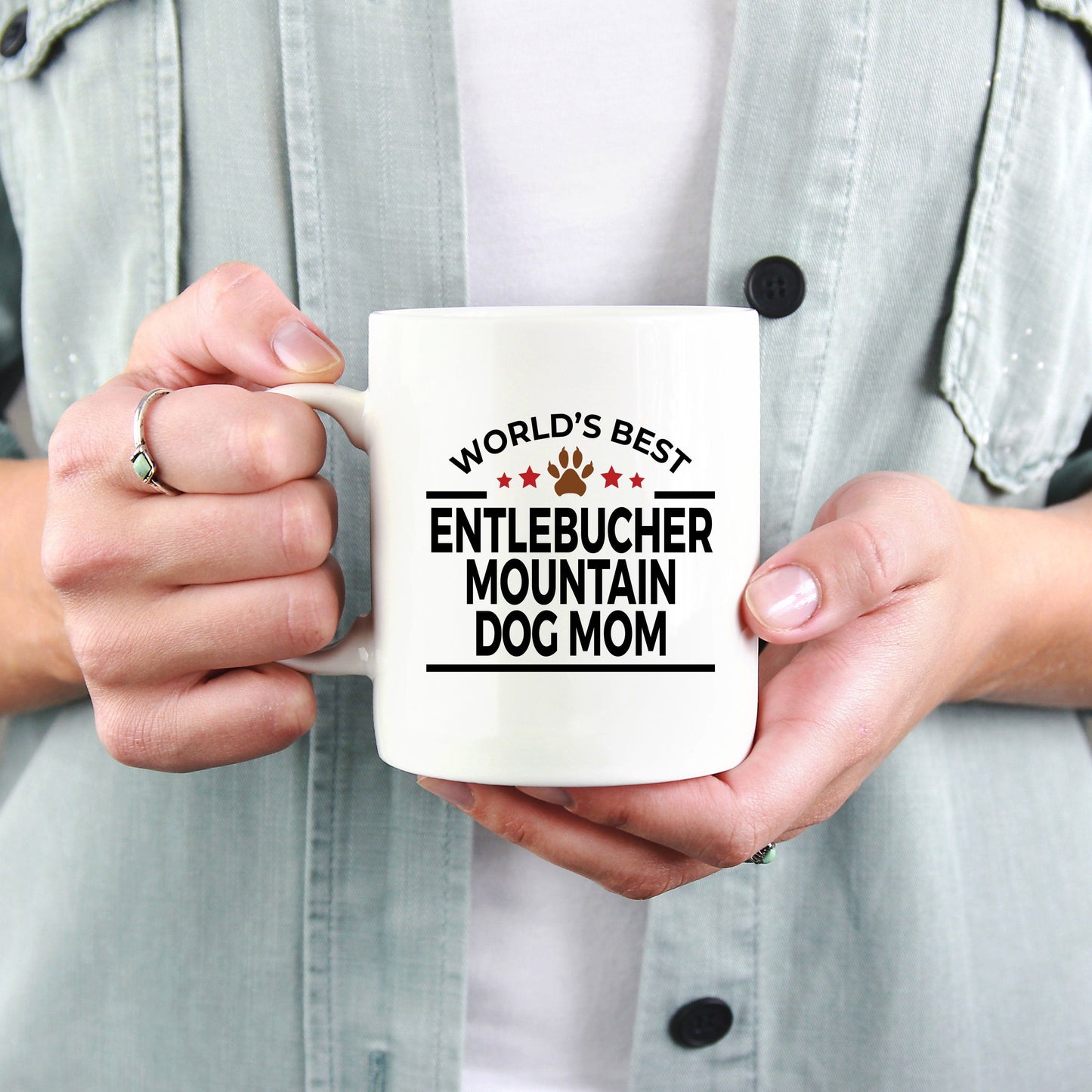 Entlebucher Mountain Dog Lover Gift World's Best Mom Birthday Mother's Day White Ceramic Coffee Mug