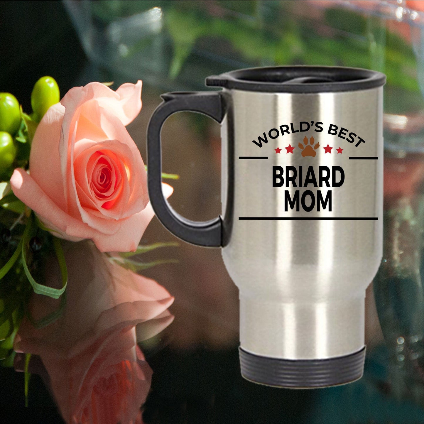 Briard Dog Mom Travel Mug