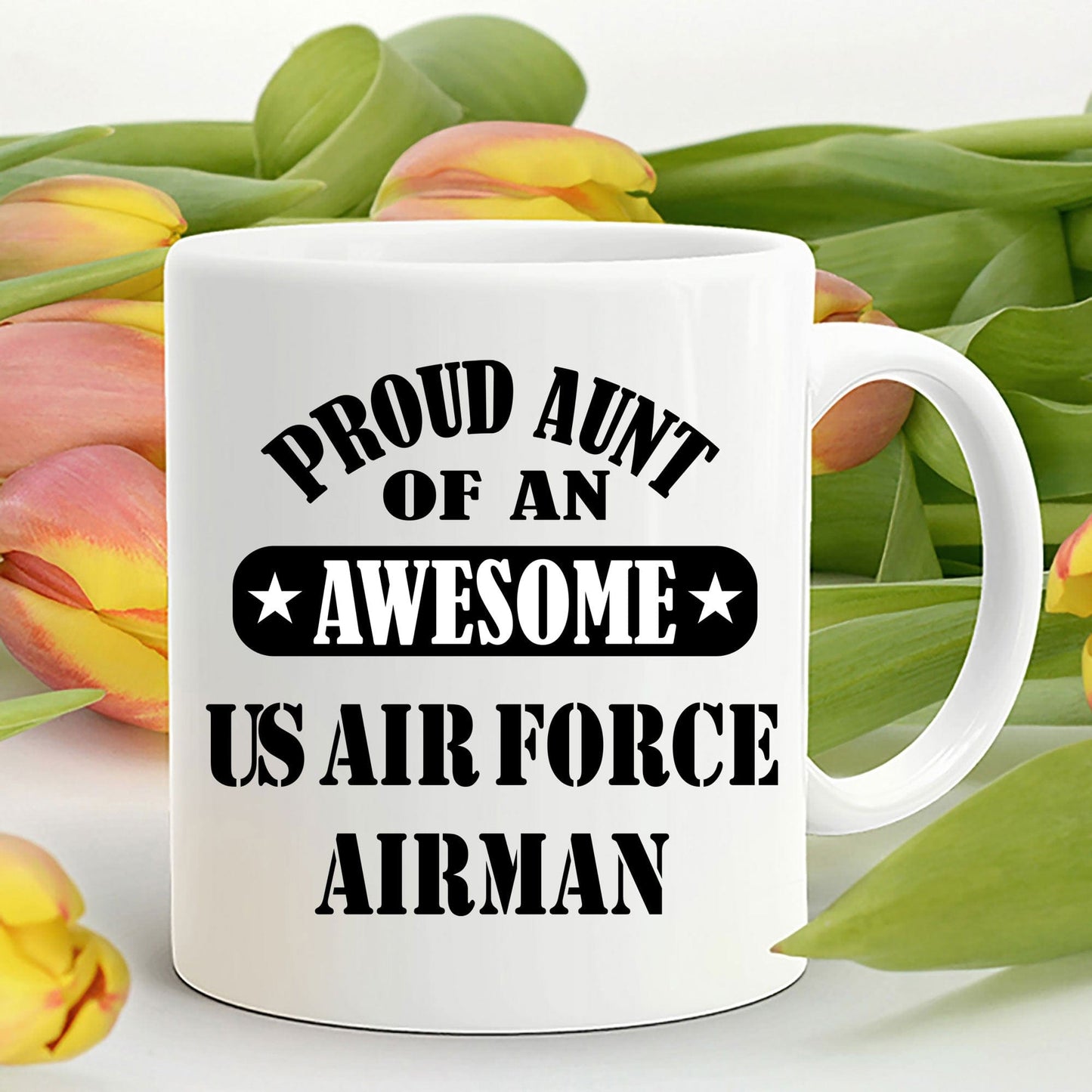 US Air Force Airman Proud Aunt Coffee Mug