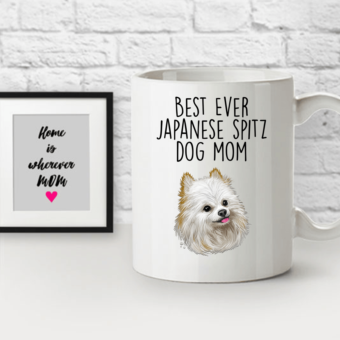 Japanese Spitz World's Best Dog Mom Ceramic Coffee Mug