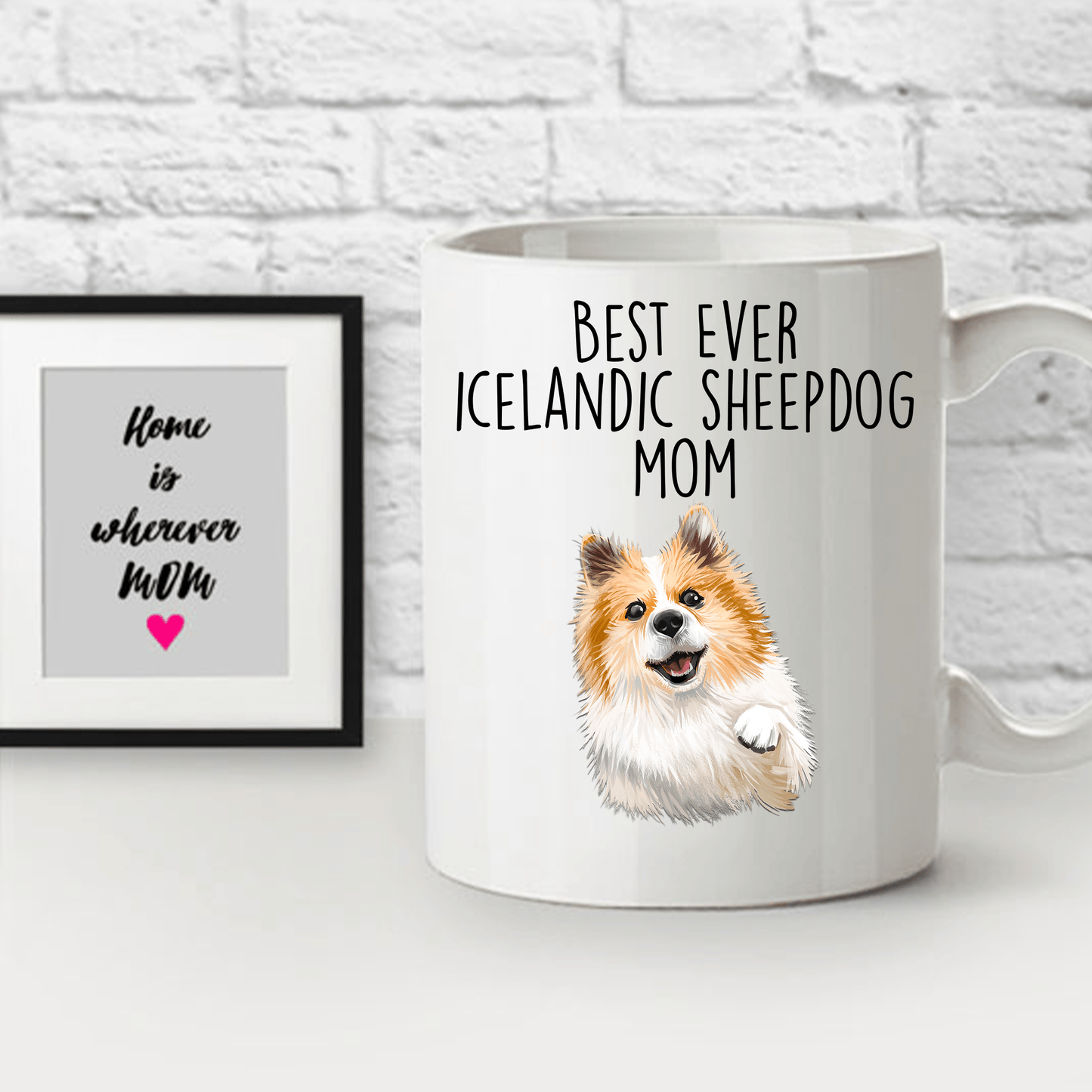 Icelandic Sheepdog World's Best Dog Mom Ceramic Coffee Mug