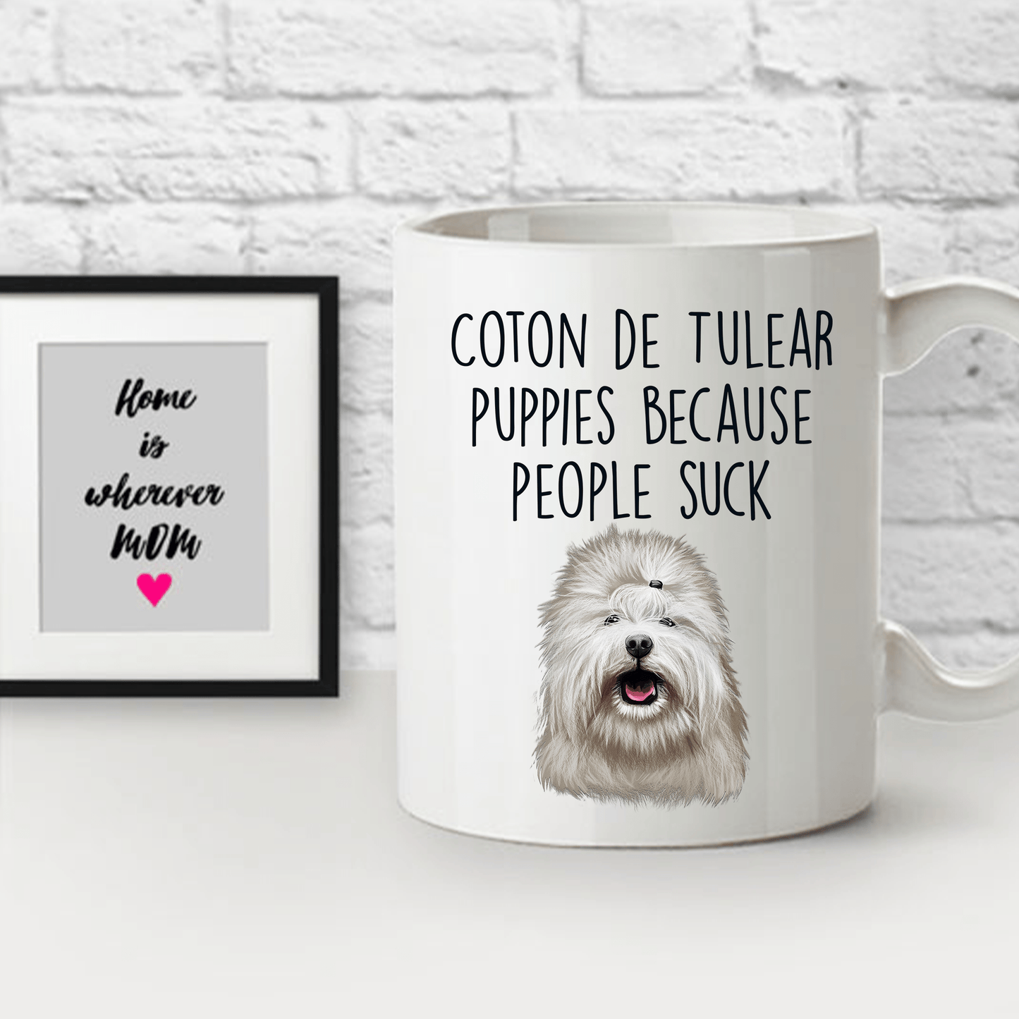 Coton de Tulear Puppies Because People Suck Funny Ceramic Coffee Mug