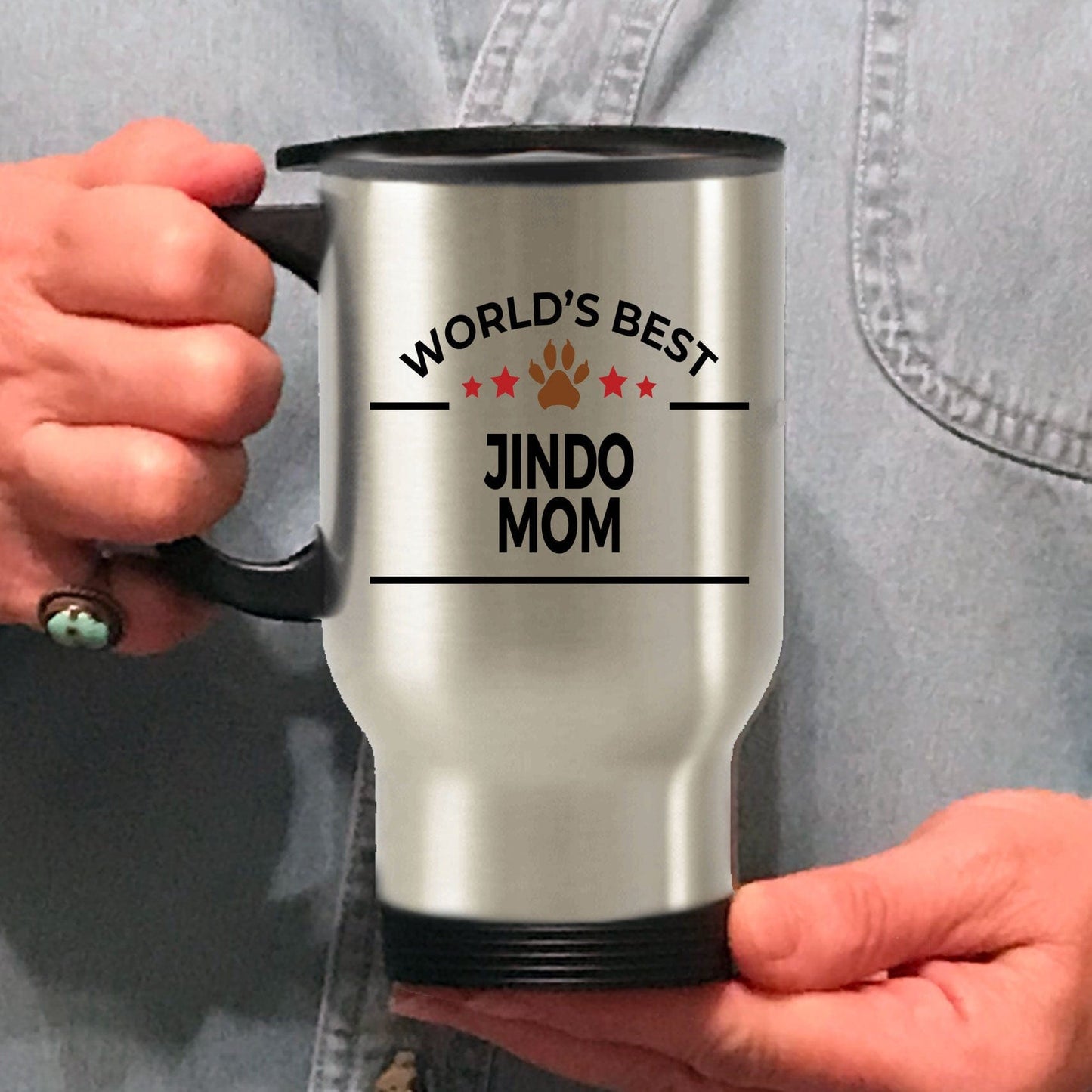 Jindo Dog Mom Travel Mug