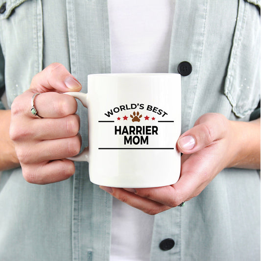 Harrier Dog Lover Gift World's Best Mom Birthday Mother's Day White Ceramic Coffee Mug