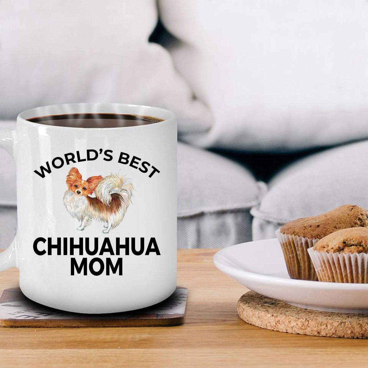 Chihuahua Long Haired Dog Mom Coffee Mug