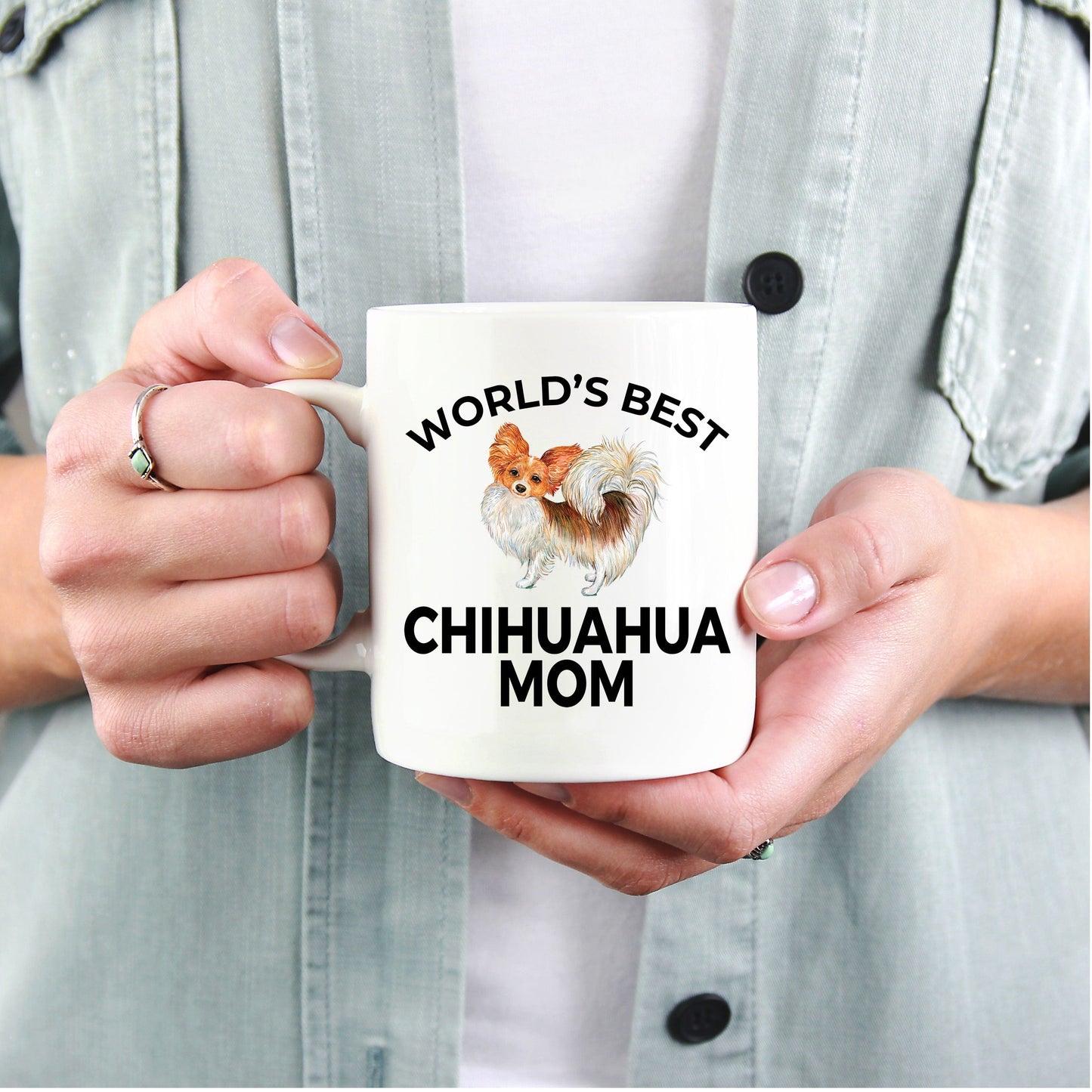 Chihuahua Long Haired Dog Mom Coffee Mug