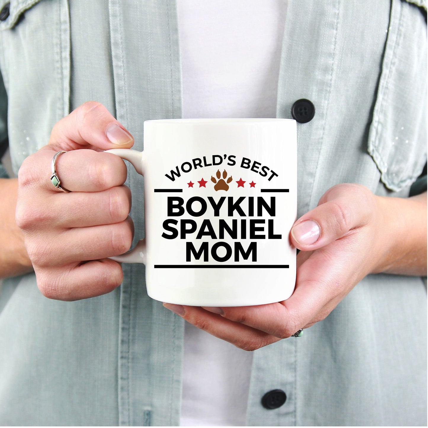 Boykin Spaniel Dog Lover Gift World's Best Mom Birthday Mother's Day White Ceramic Coffee Mug