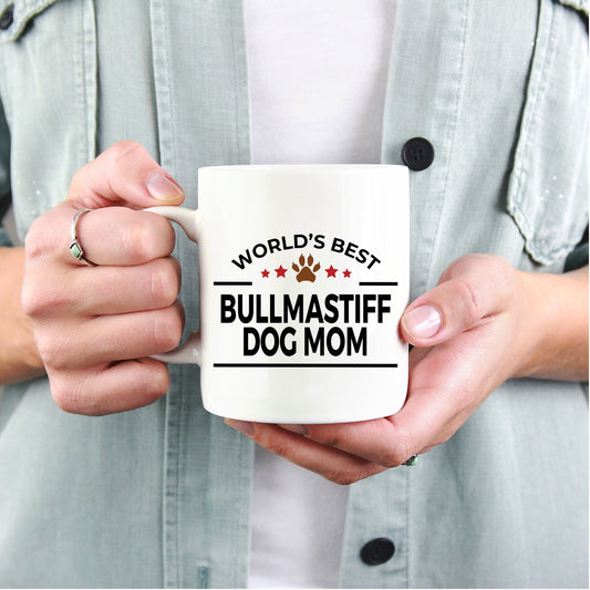 Bullmastiff Dog Lover Gift World's Best Mom Birthday Mother's Day White Ceramic Coffee Mug