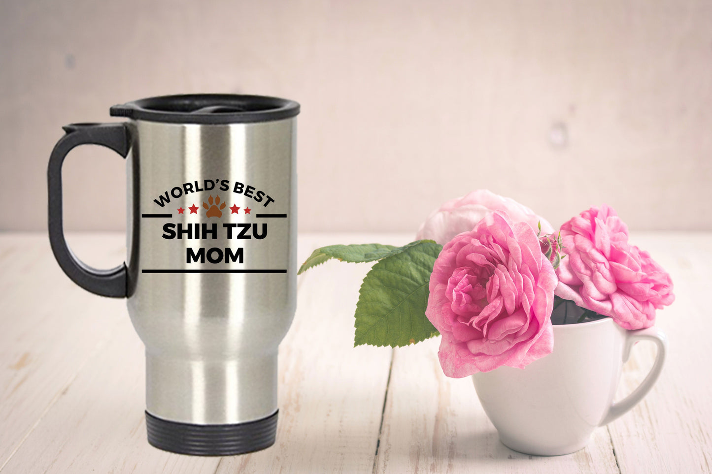 Shih Tzu Dog Mom Travel Coffee Mug