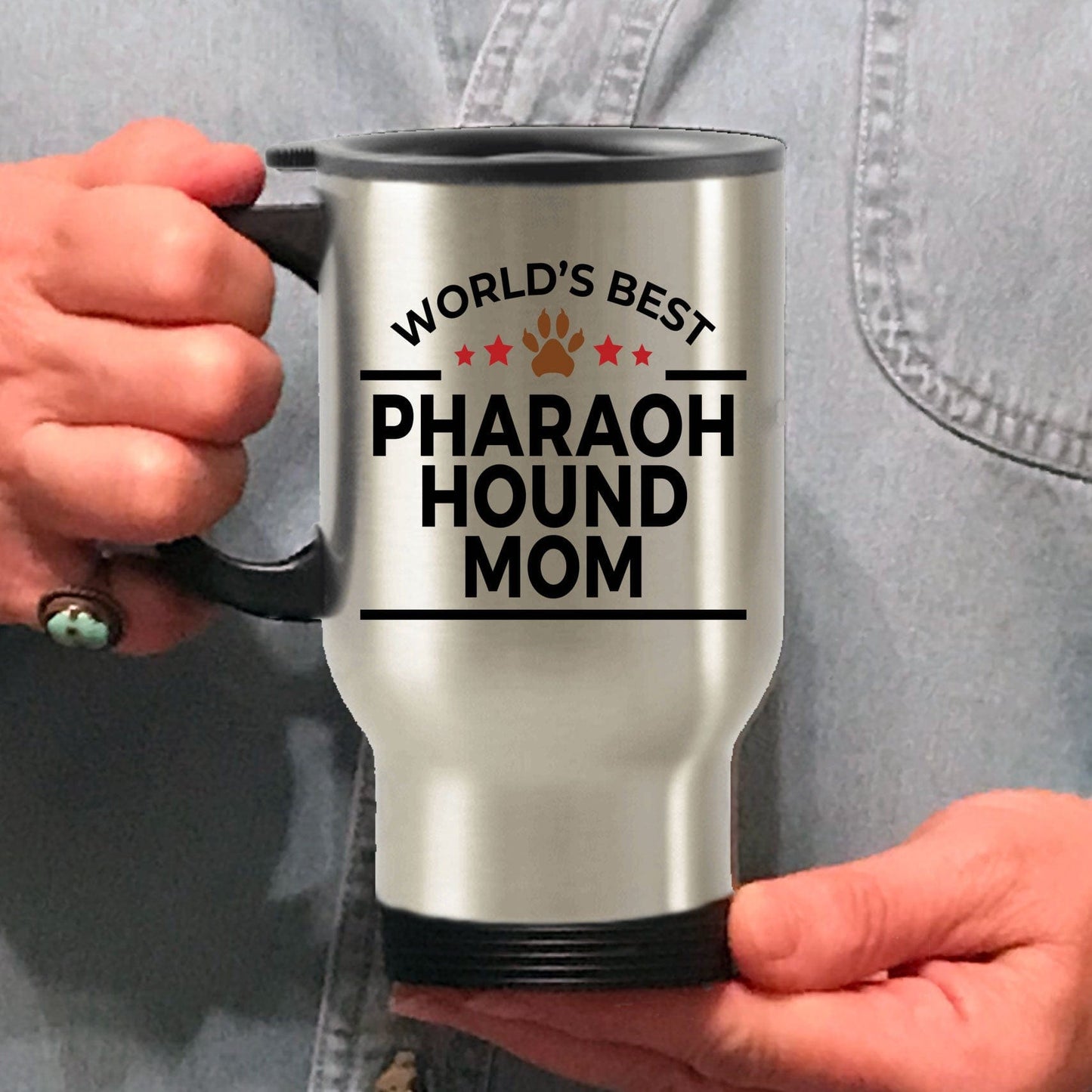 Pharaoh Hound Dog Mom Travel Coffee Mug