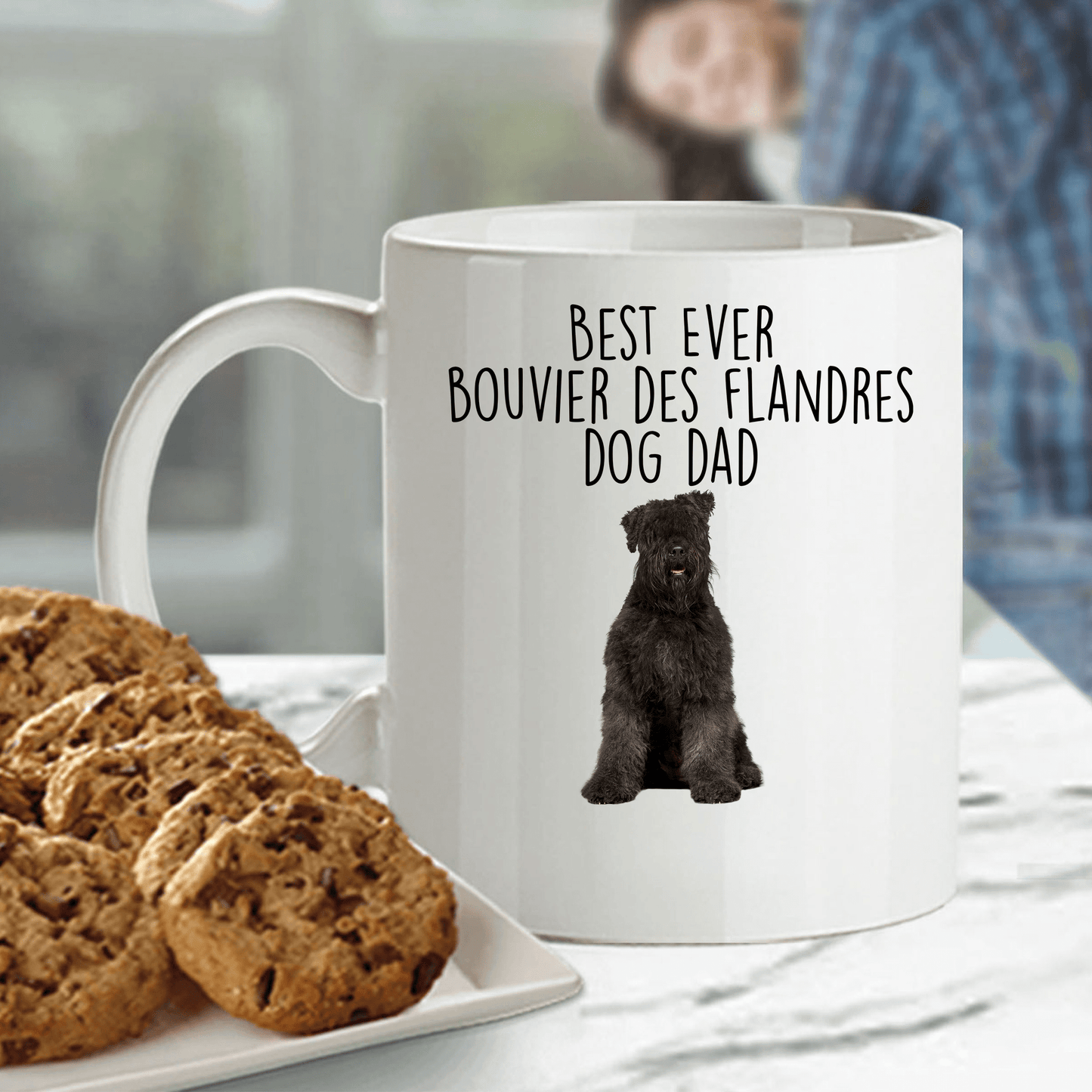 Best Ever Bouvier des Flandres Dog Dad Ceramic Coffee Mug