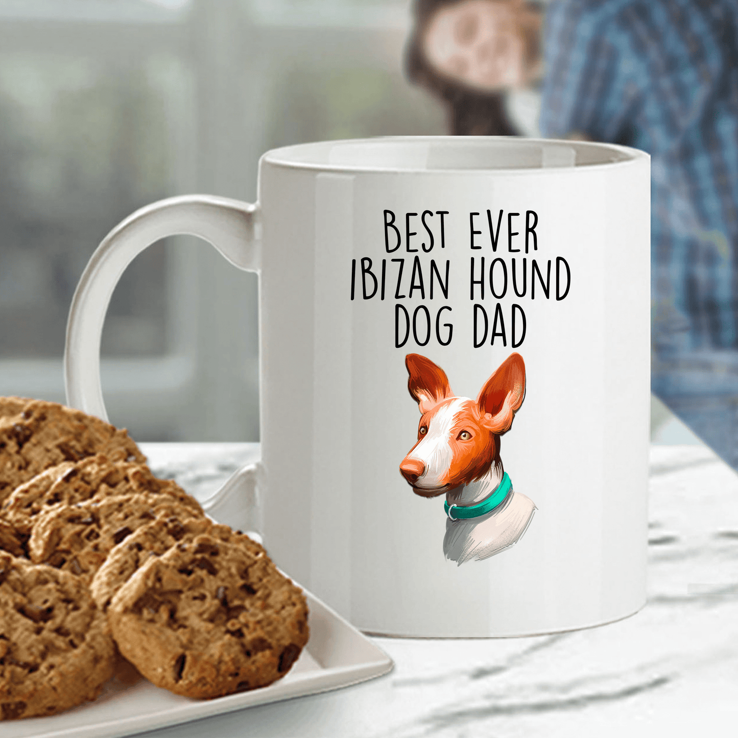 Ibizan Hound World's Best Dog Dad Ceramic Coffee Mug