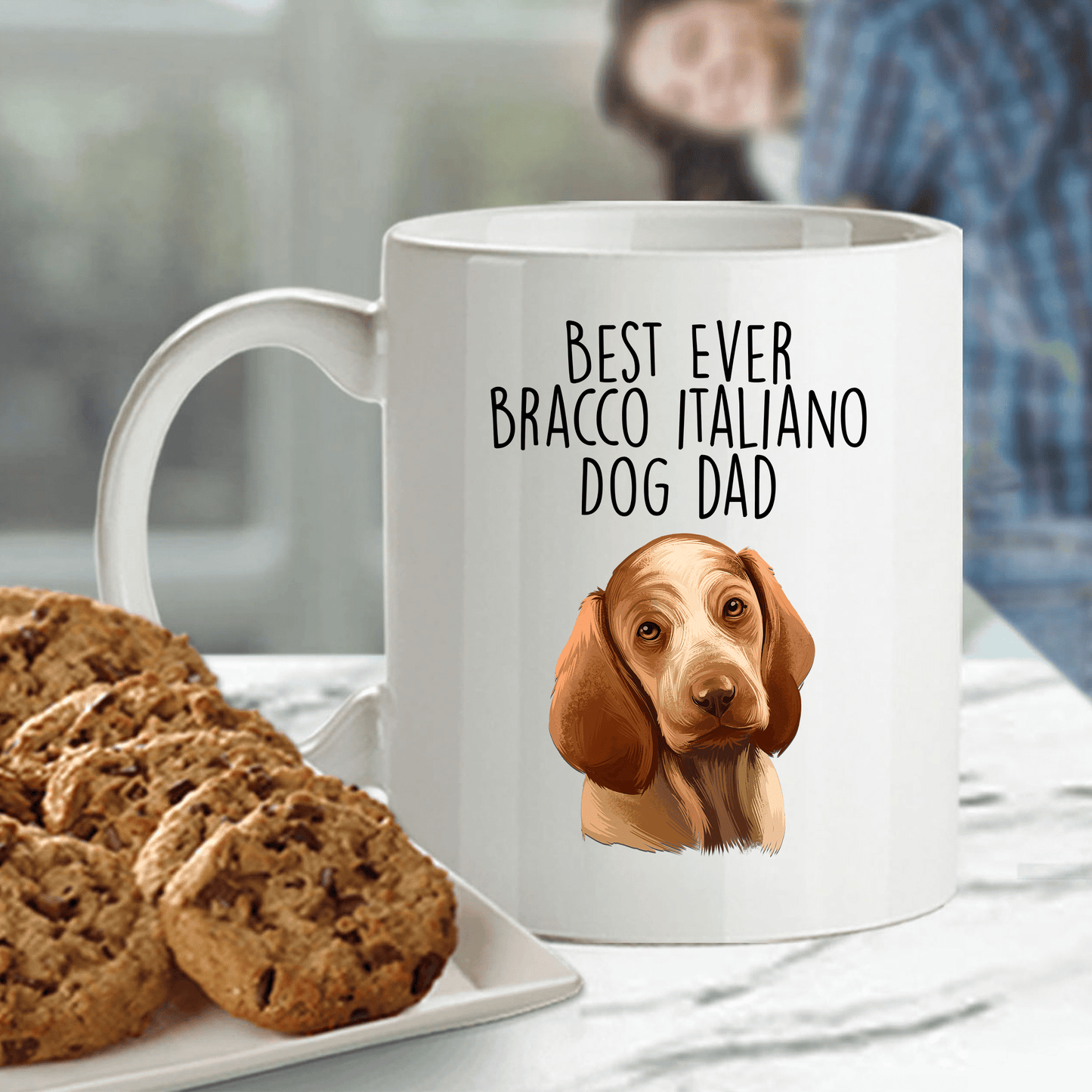 Bracco Italiano Best Ever Dog Dad Ceramic Coffee Mug