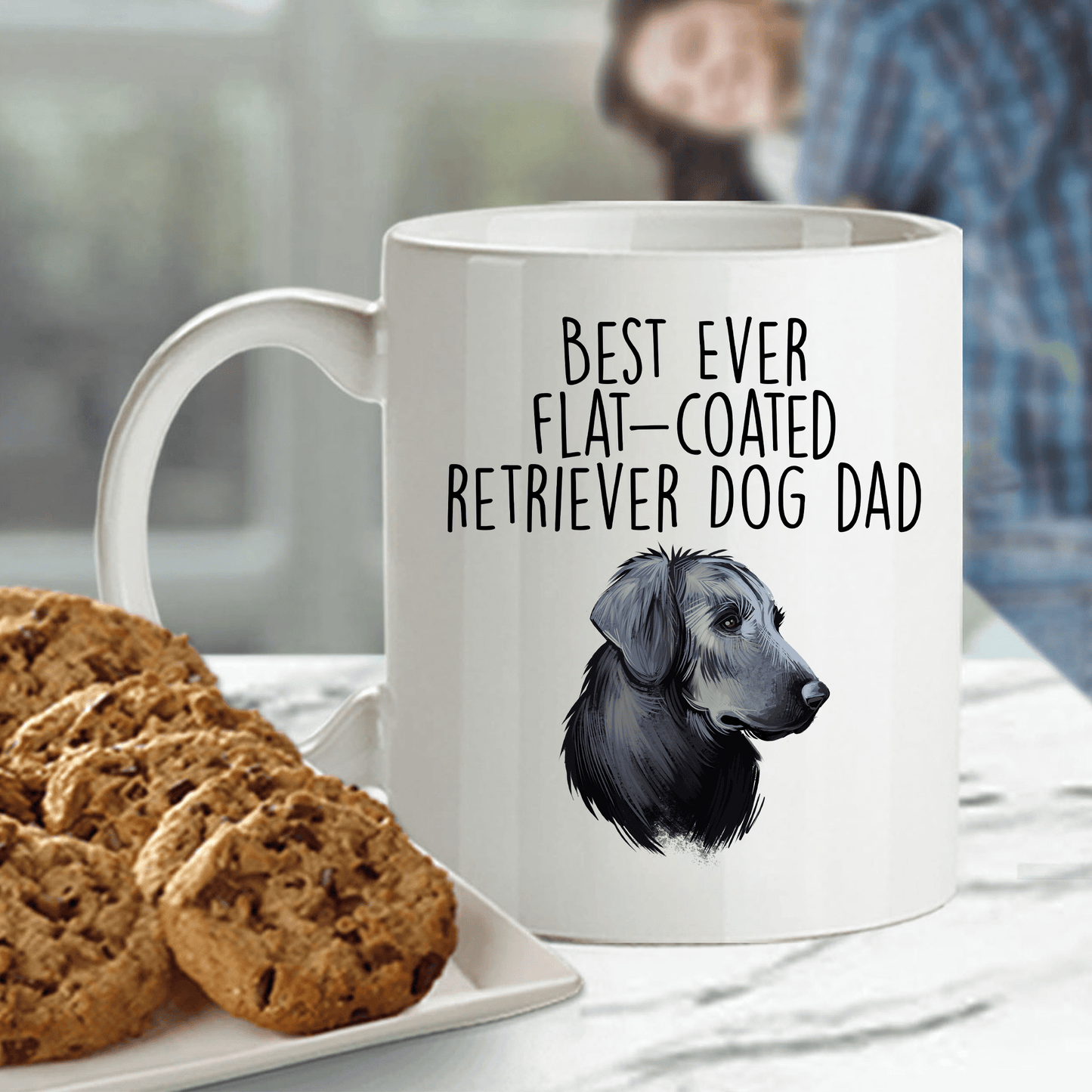 Best Ever Flat-Coated Retriever Dog Dad Ceramic Coffee Mug