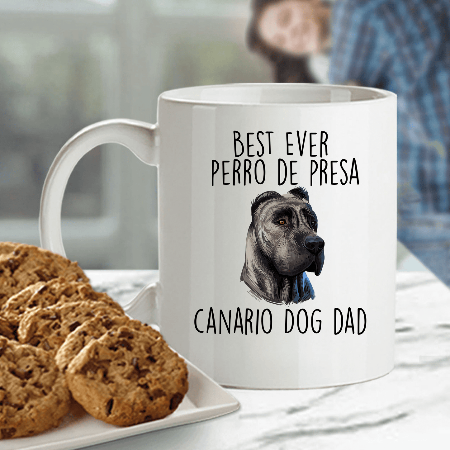 Best Ever Perro de Presa Canario Dog Dad Ceramic Coffee Mug