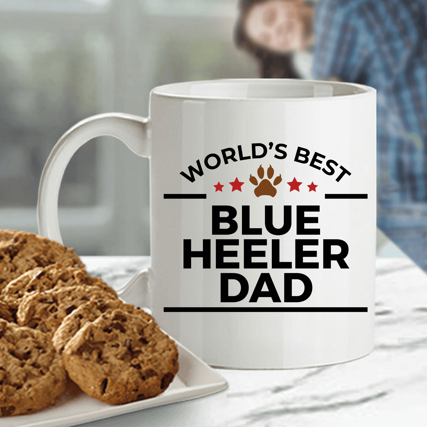 Best Ever Blue Heeler Dog Dad Ceramic Coffee Mug