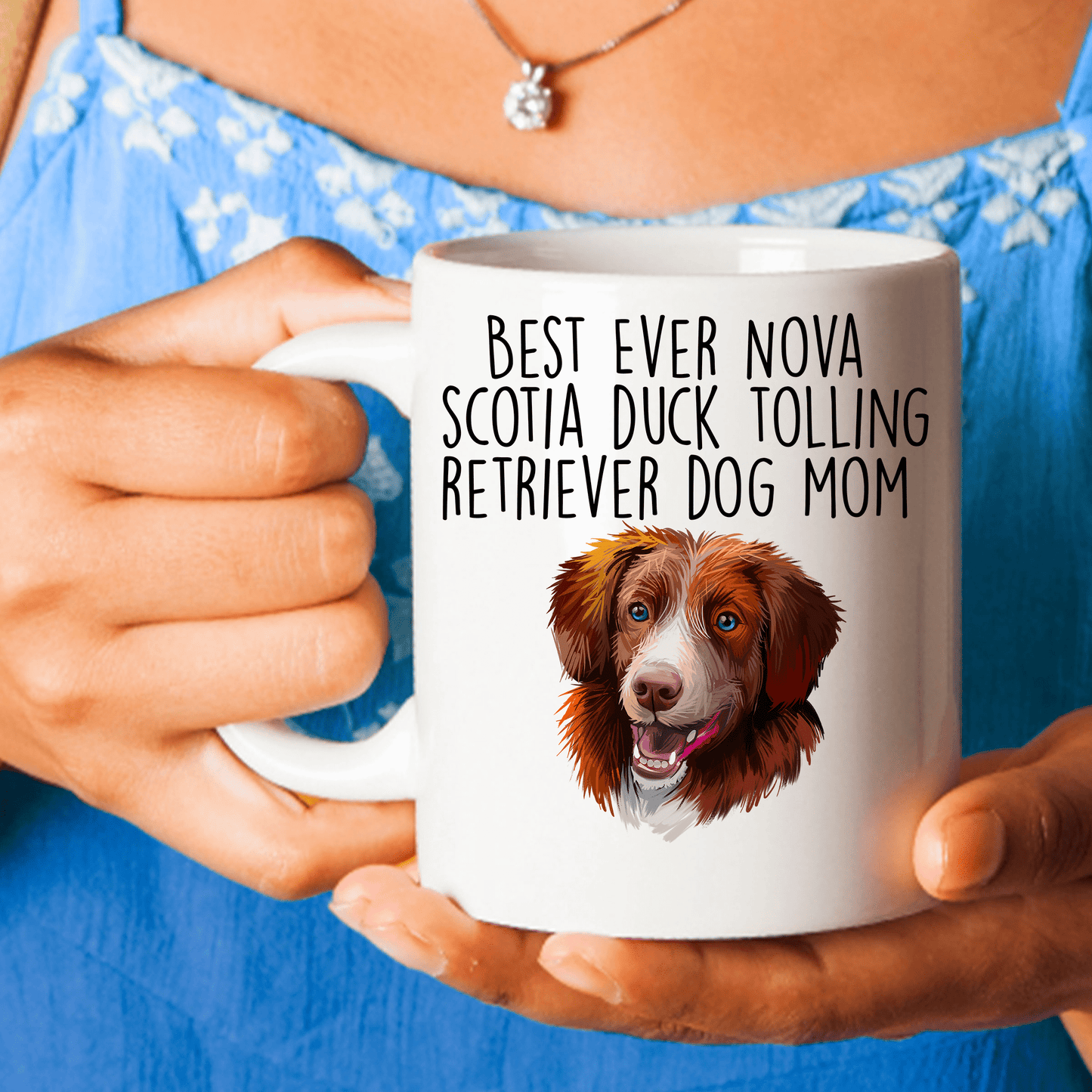 Best Ever Nova Scotia Duck Tolling Retriever Dog Mom Ceramic Coffee Mug