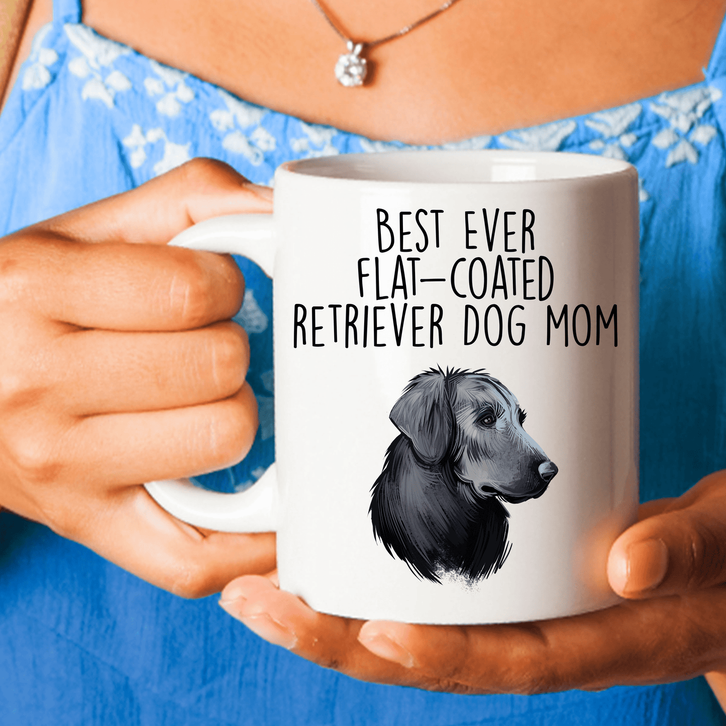 Best Ever Flat-Coated Retriever Dog Mom Ceramic Coffee Mug