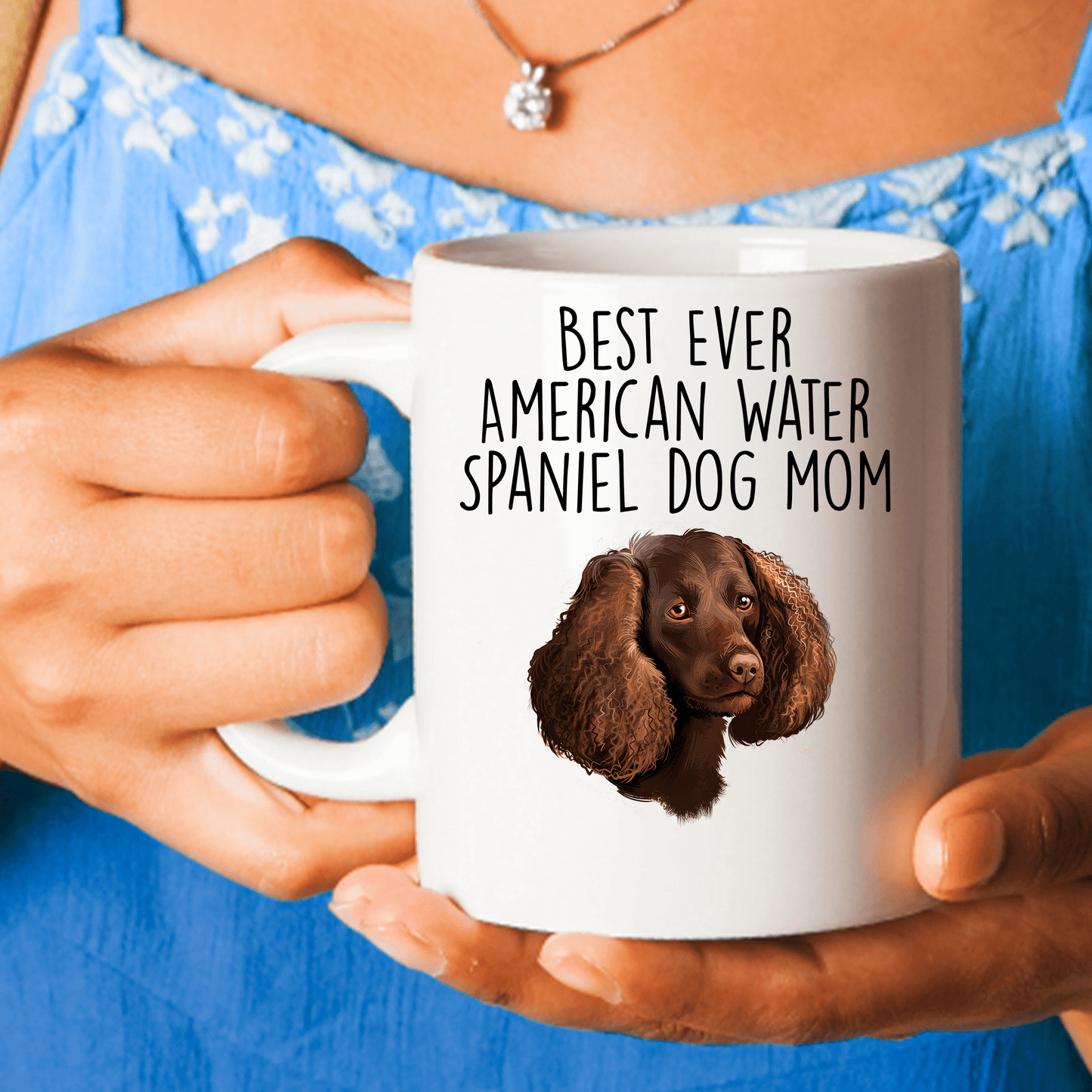 Best Ever American Water Spaniel Dog Mom Ceramic Coffee Mug