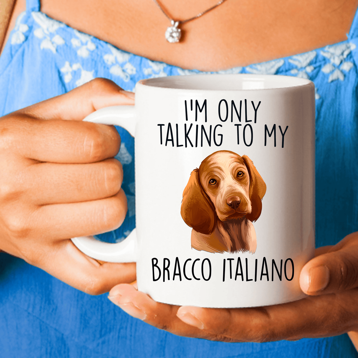 Bracco Italiano Funny Ceramic Coffee Mug - I'm Only Talking to my Dog