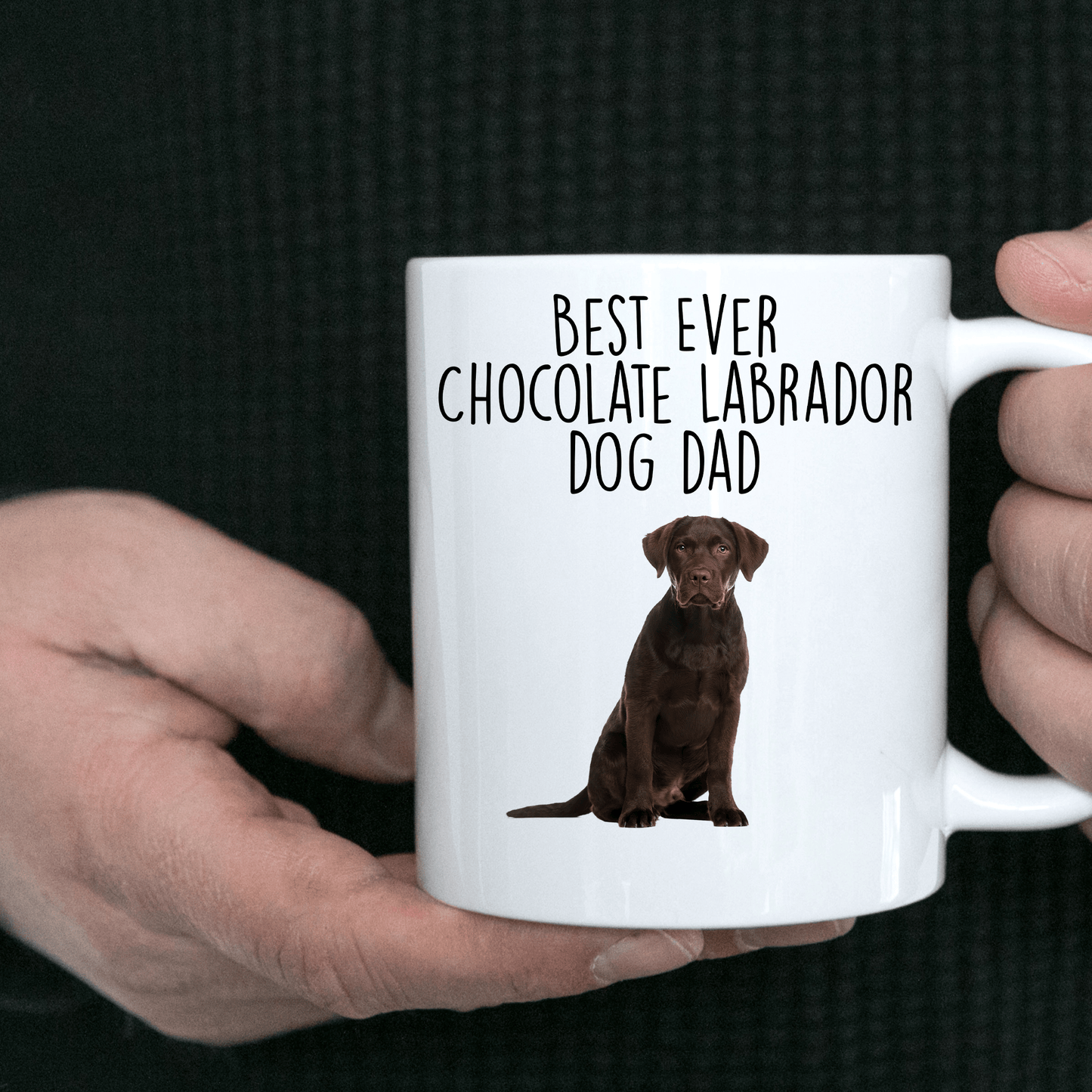 Best Ever Chocolate Labrador Retriever Dog Dad Ceramic Coffee Mug