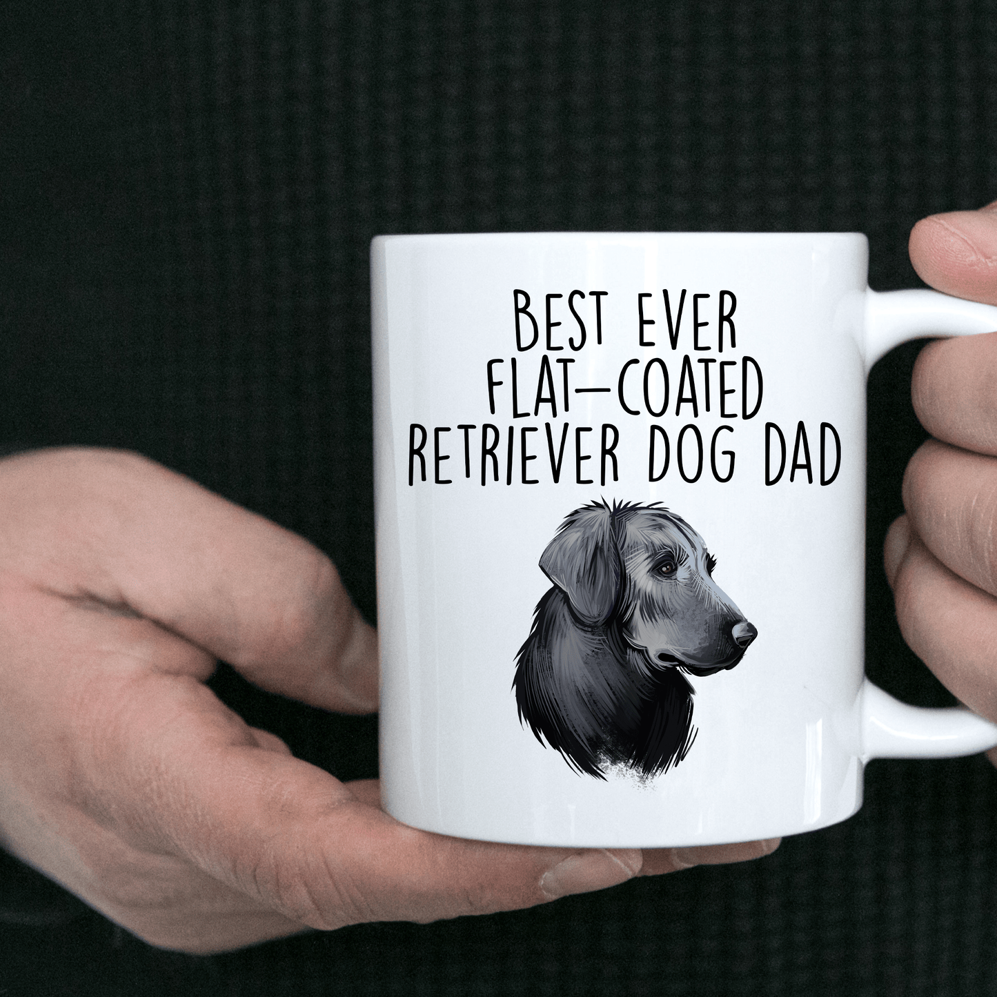 Best Ever Flat-Coated Retriever Dog Dad Ceramic Coffee Mug