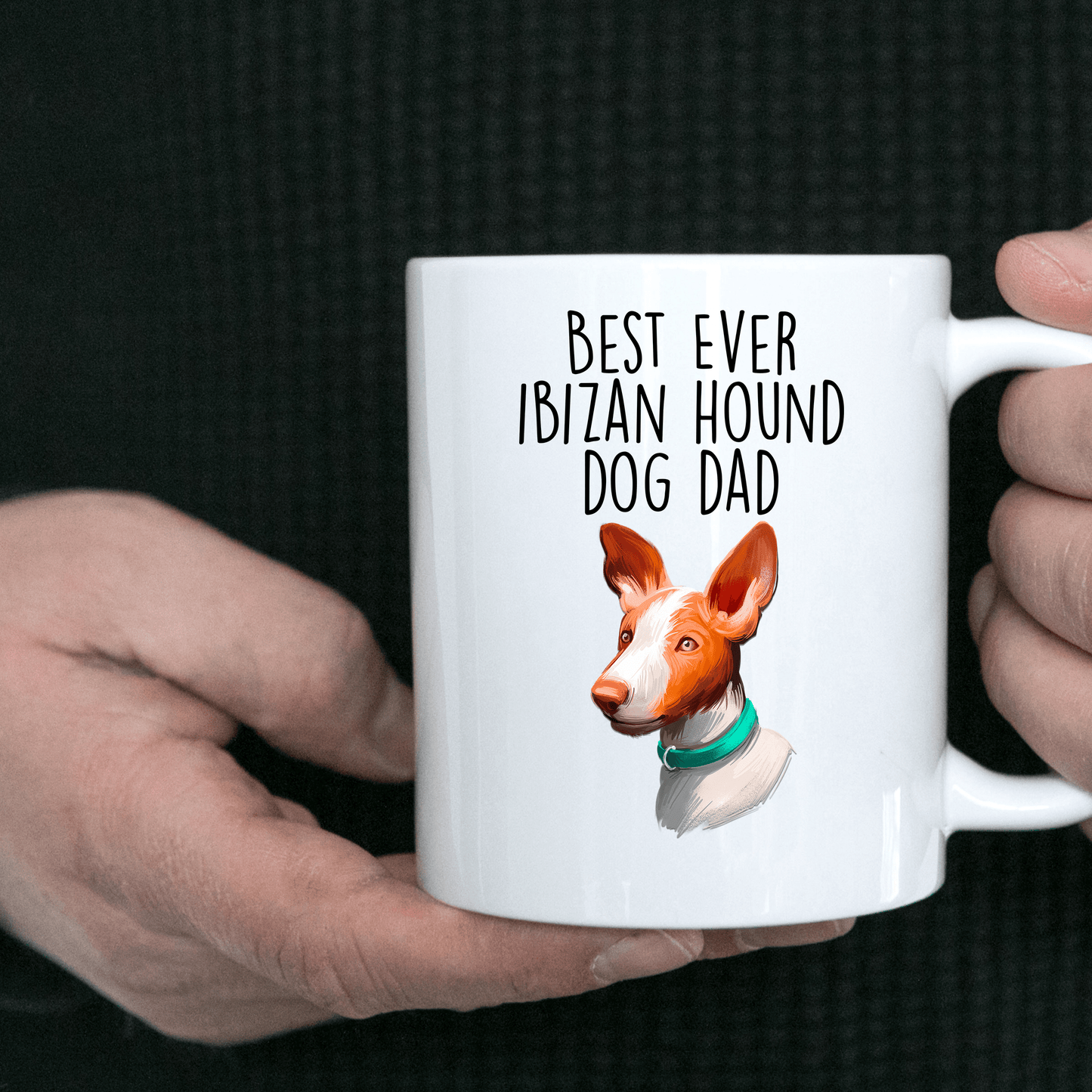 Ibizan Hound World's Best Dog Dad Ceramic Coffee Mug