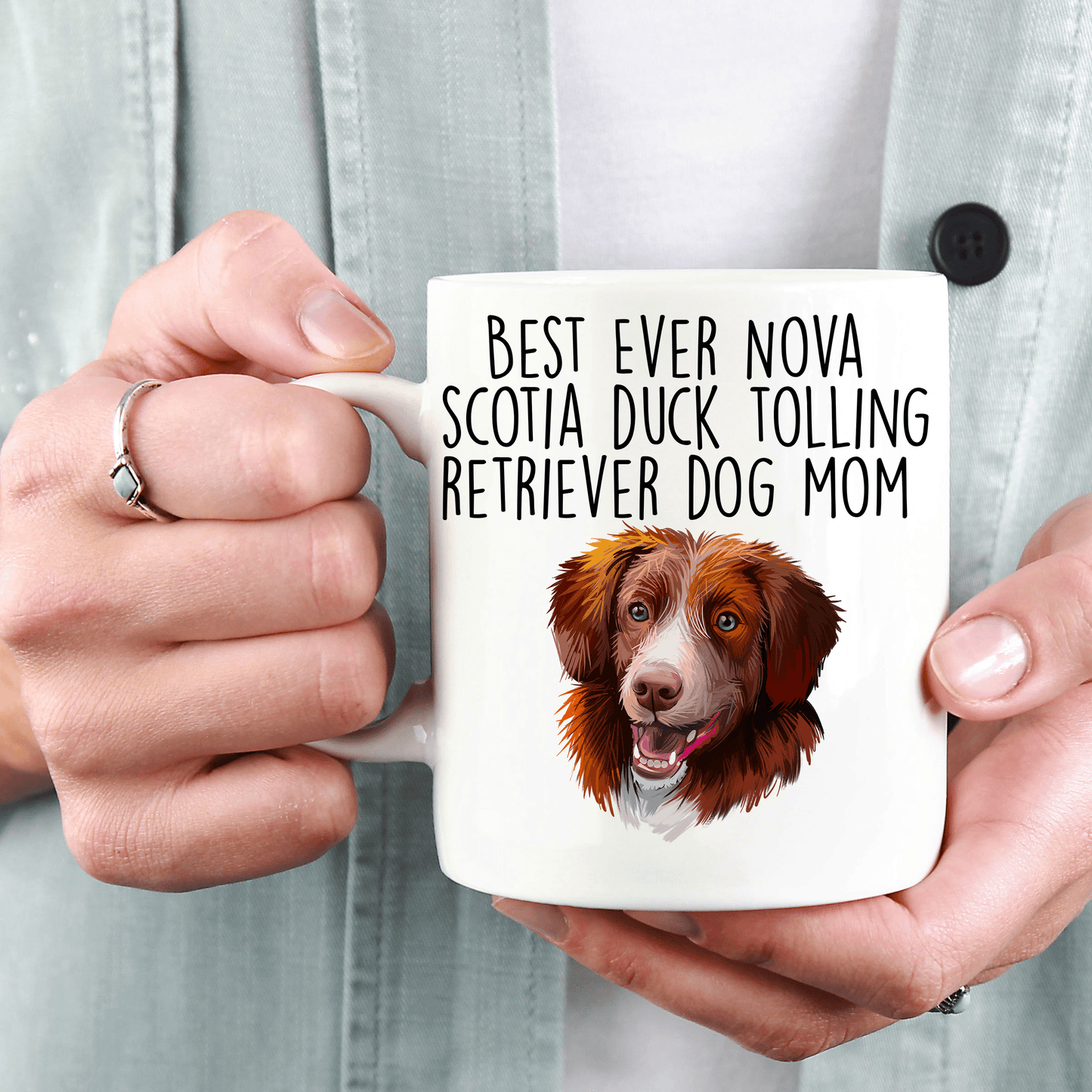 Best Ever Nova Scotia Duck Tolling Retriever Dog Mom Ceramic Coffee Mug