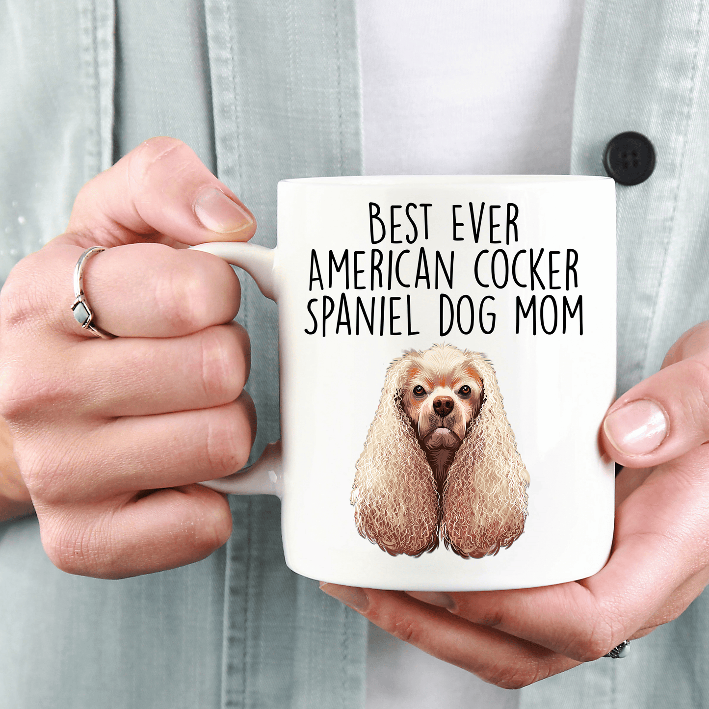 Best Ever American Cocker Spaniel Dog Mom Ceramic Coffee Mug